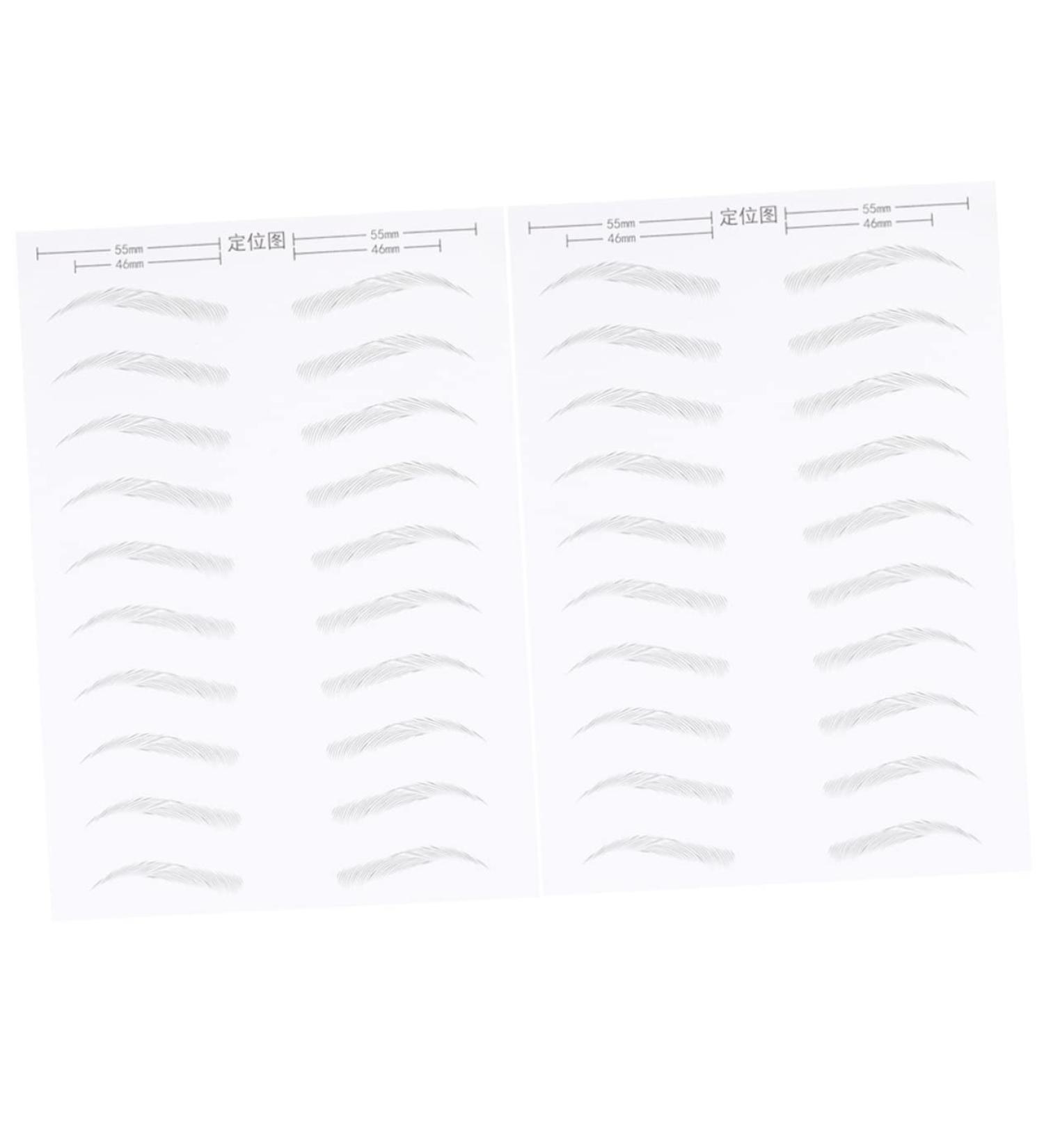 FOYTOKI 2 Pairs Simulation False Eyebrows Sticker Imitation Natural Brow Clear 21.00X15.00X0.01CM Black - Buy Online on GoSupps.com