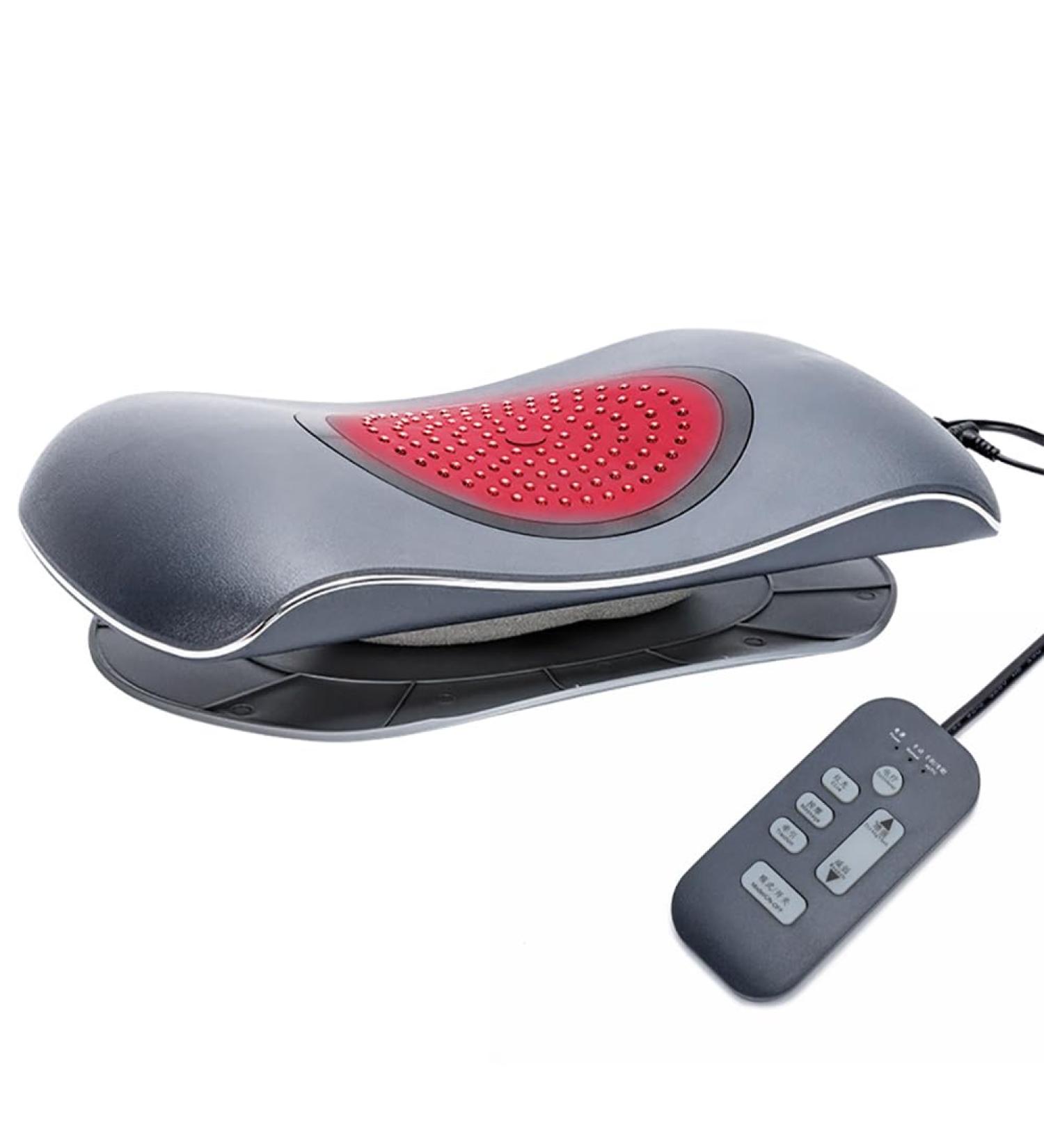 RKXKJ Lumbar Spine Supporter & 6-Speed TENS Massage Device | Waist-Back Traction 3 Heat Levels & Smart 10-Minute Timer for Relaxation - Buy Online on GoSupps.com