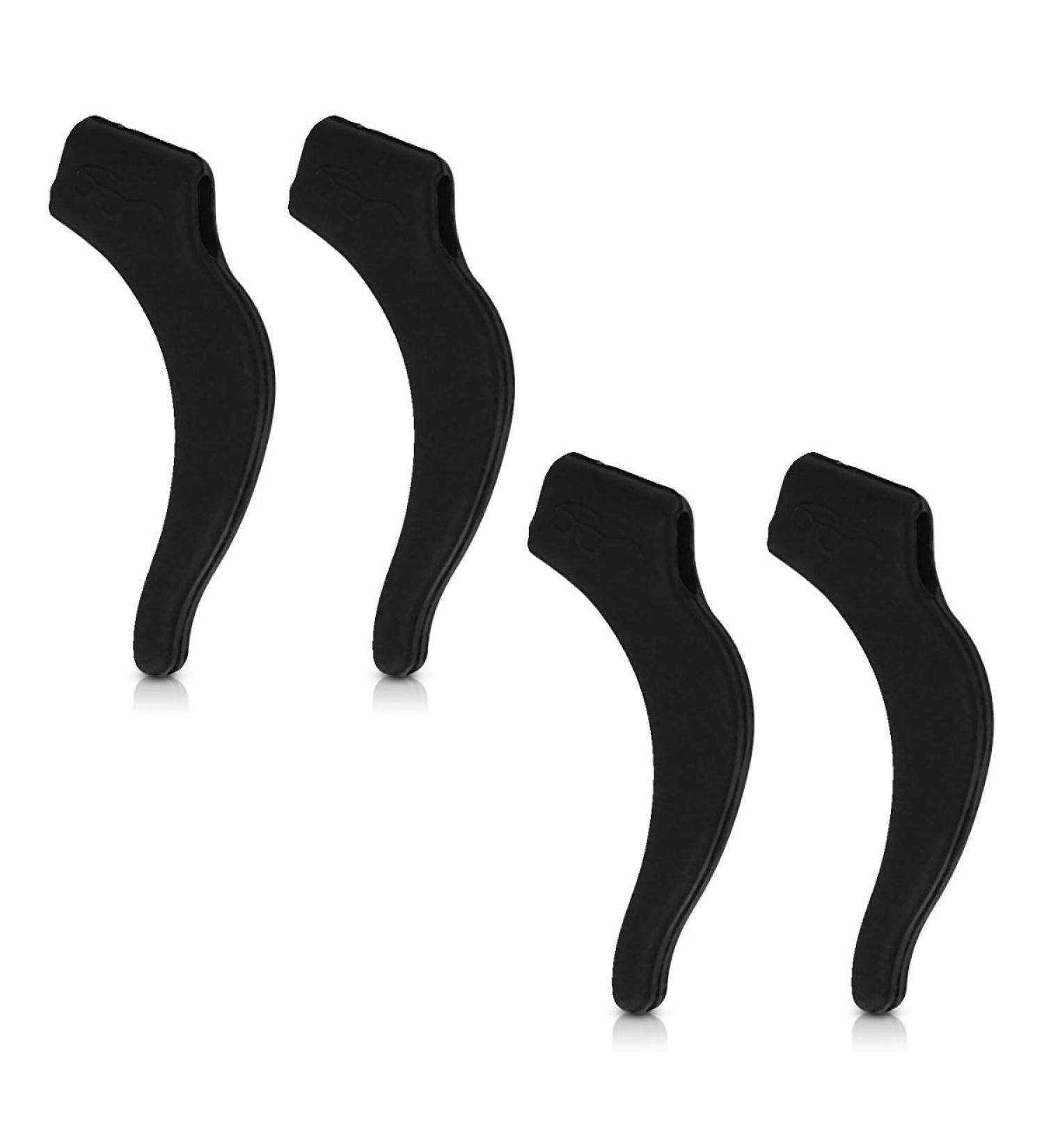 KWMobile Anti-Slip Bracket for Glasses Hinge Set - XL Silicone Ear Hooks for Sports - 4 Pack Black - Buy Online on GoSupps.com