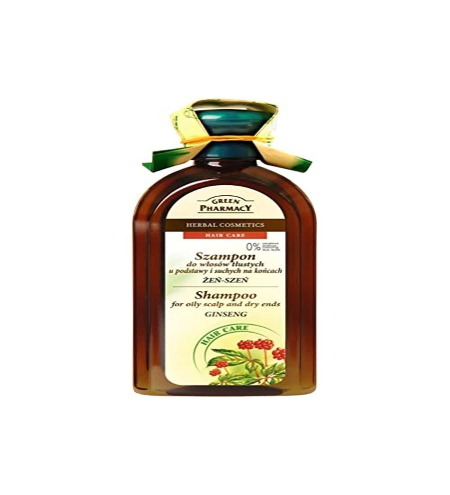 GREEN PHARMACY Green Pharmacy Ginseng Shampoo for Oily Scalp & Dry Ends - Cruelty/Not Animal Tested/From Parabens Artificial Colors SLS SLES 350ml