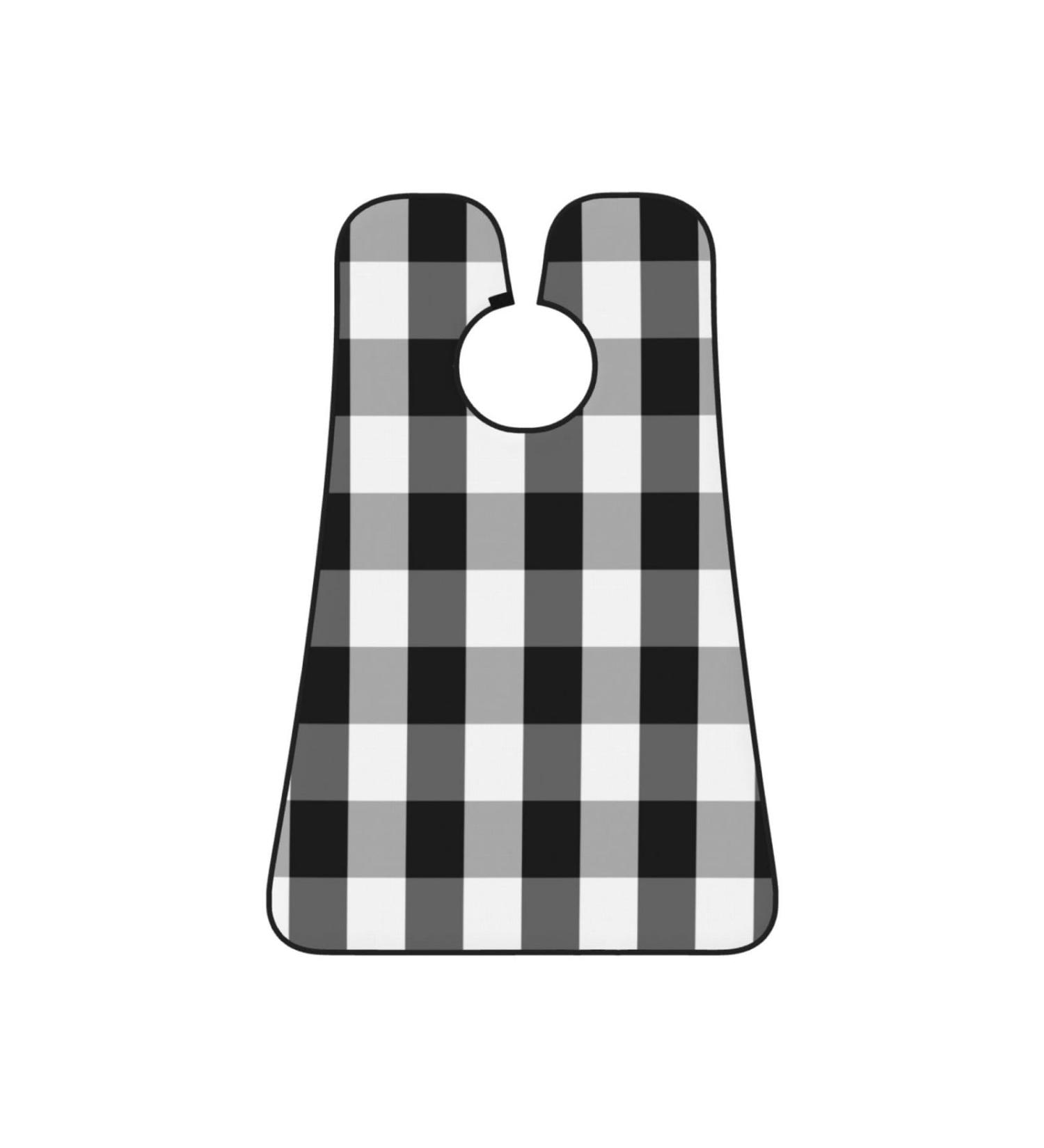 Black and White Buffalo Plaid Beard Bib - Non-Stick Grooming Cloth for Shaving & Trimming Perfect Gifts for Men - Buy Online on GoSupps.com