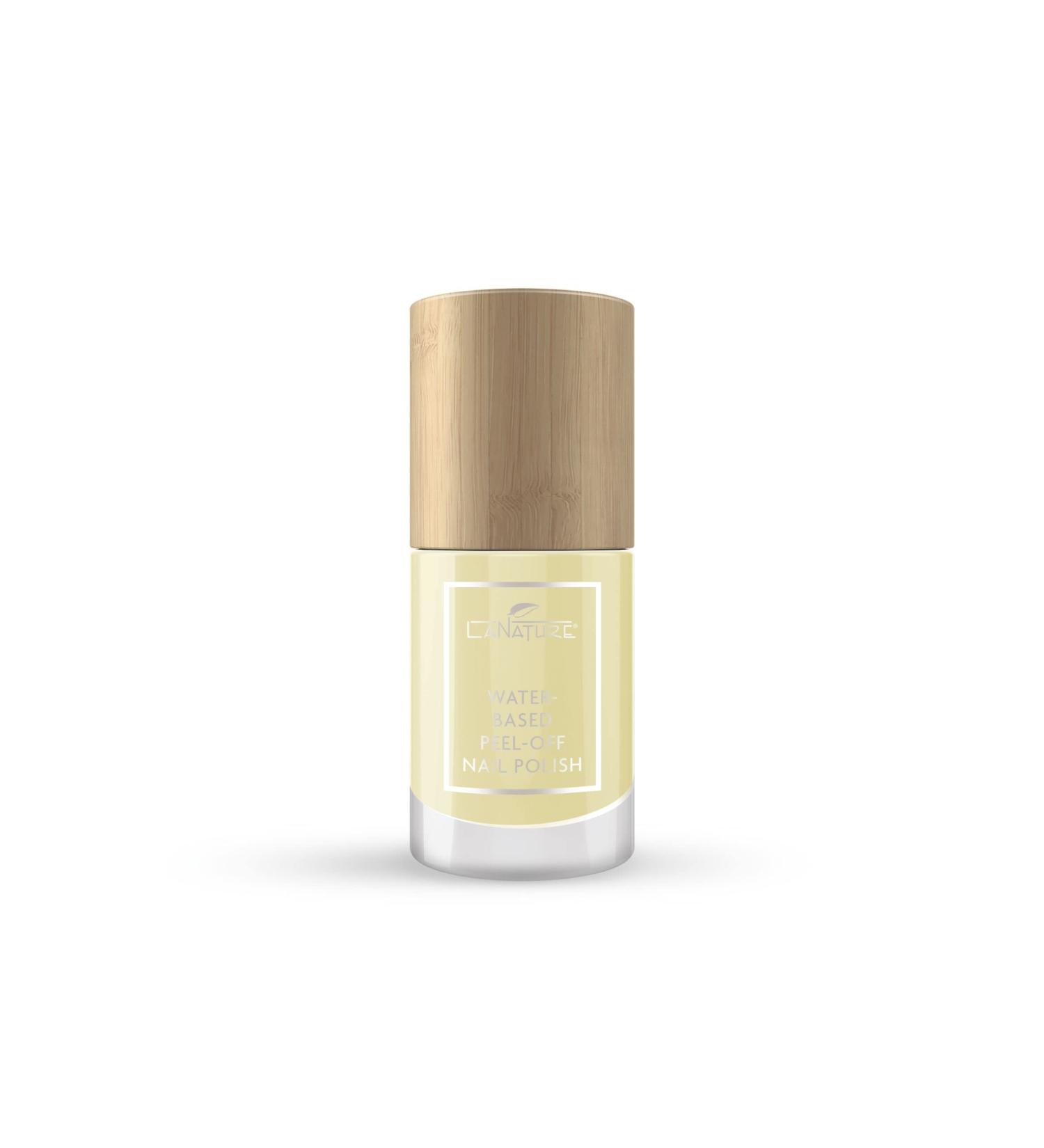 LaNature Pastel Yellow Water-Based Nail Polish - Vegan Peel-Off Cotton Flower - 10ml - Buy Online on GoSupps.com