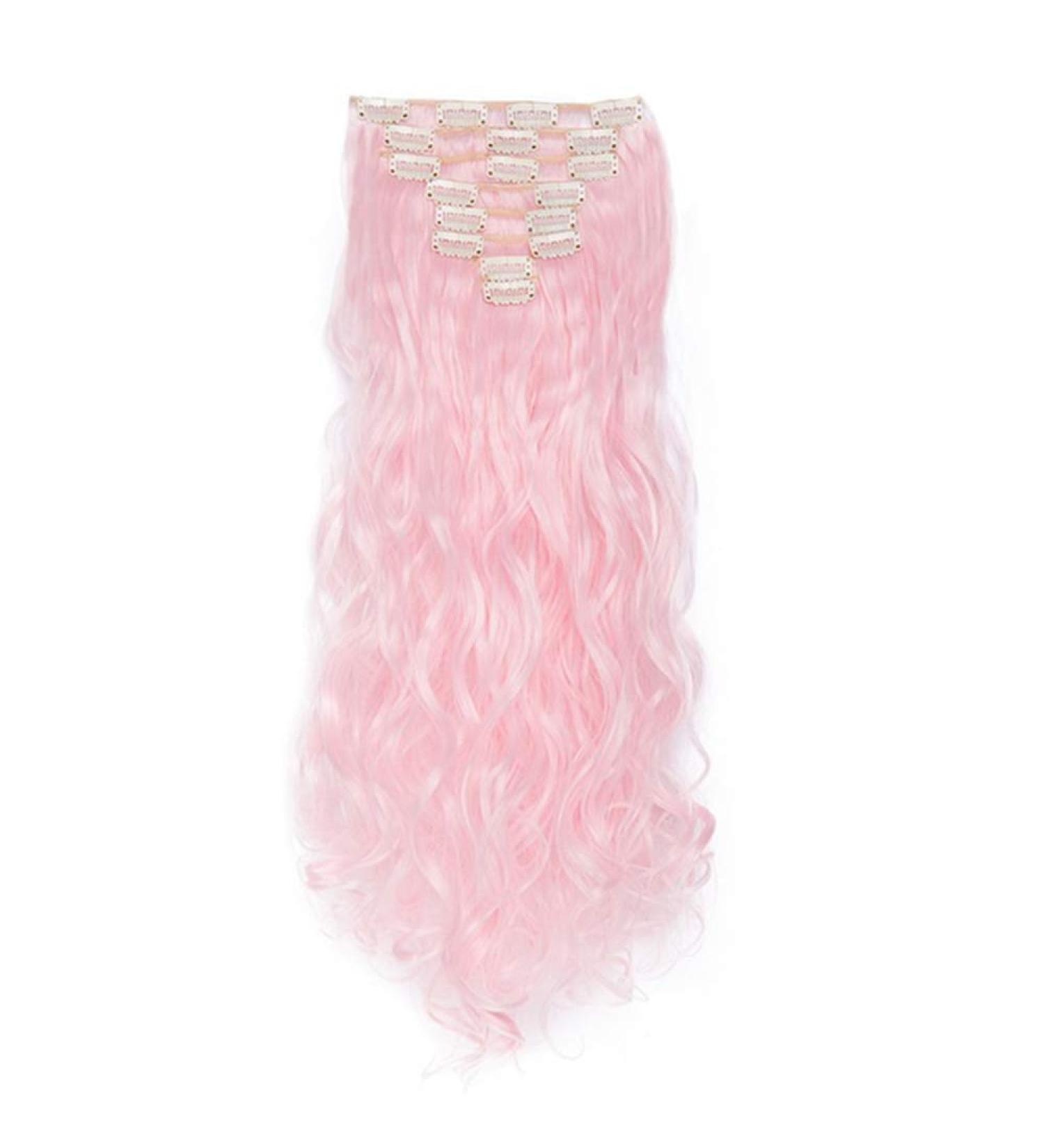 24 Inch 18 Clip Synthetic Hair Extensions - 8pcs High Temperature Fiber Wig - Long Clip-In Hair Extensions for Volume & Length - Buy Online on GoSupps.com