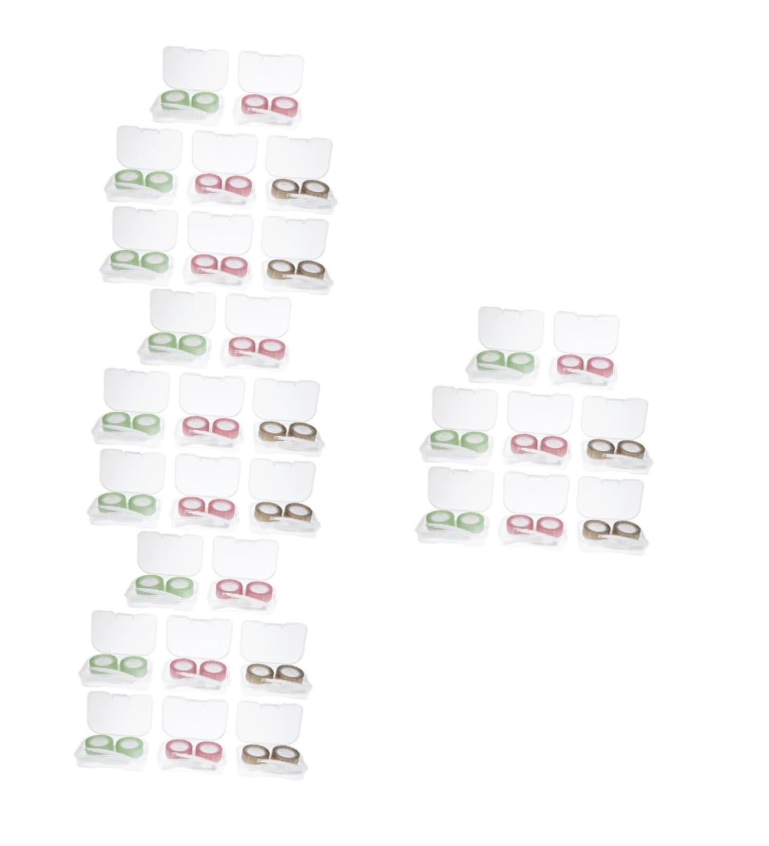 Partykindom 32 STK Contact Lens Container Set - Travel Bag Tweezers Solution Bottle & Case - Perfect Lens Care for International Shipping - Buy Online on GoSupps.com