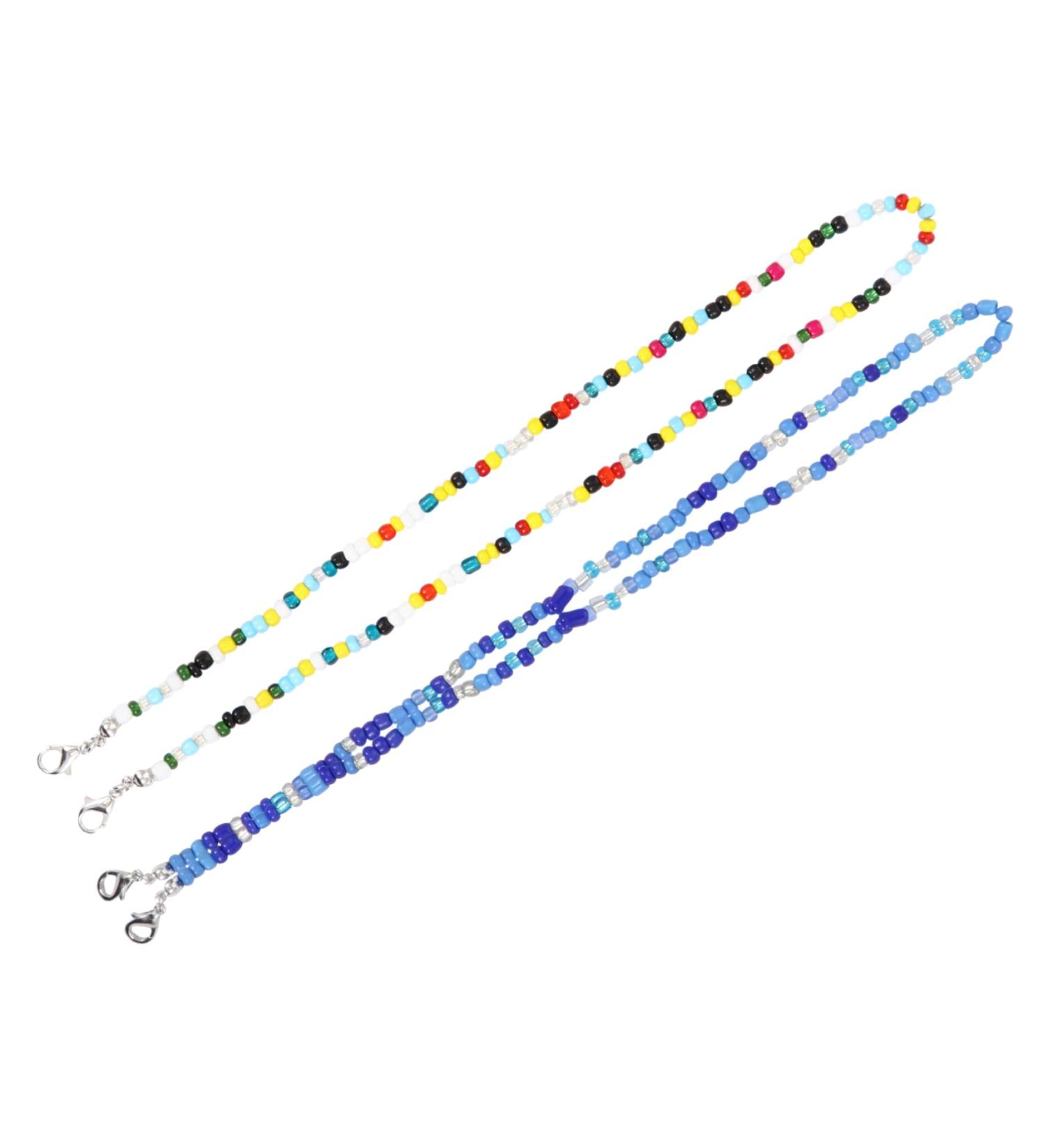 SESESFOUFU Glasses Mask Chain Lanyard - Slide-Resistant Anti-Slip Mask Band & Necklace | Durable 50cm Pearls for Glasses & Masks - Buy Online on GoSupps.com