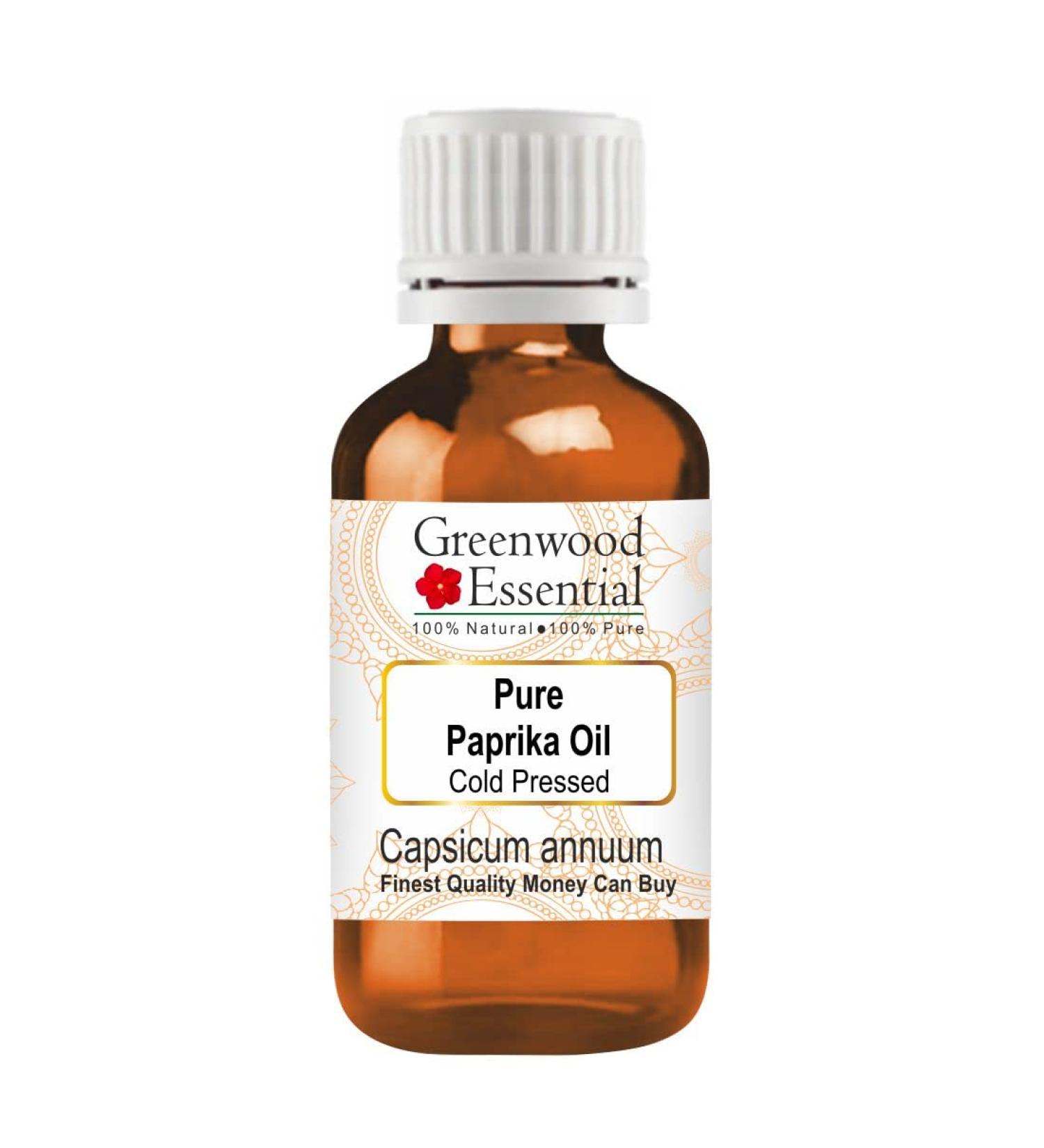 Greenwood Essential Pure Paprika Oil (Capsicum annuum) Cold Pressed 50ml (1.69 oz) - Buy Online on GoSupps.com