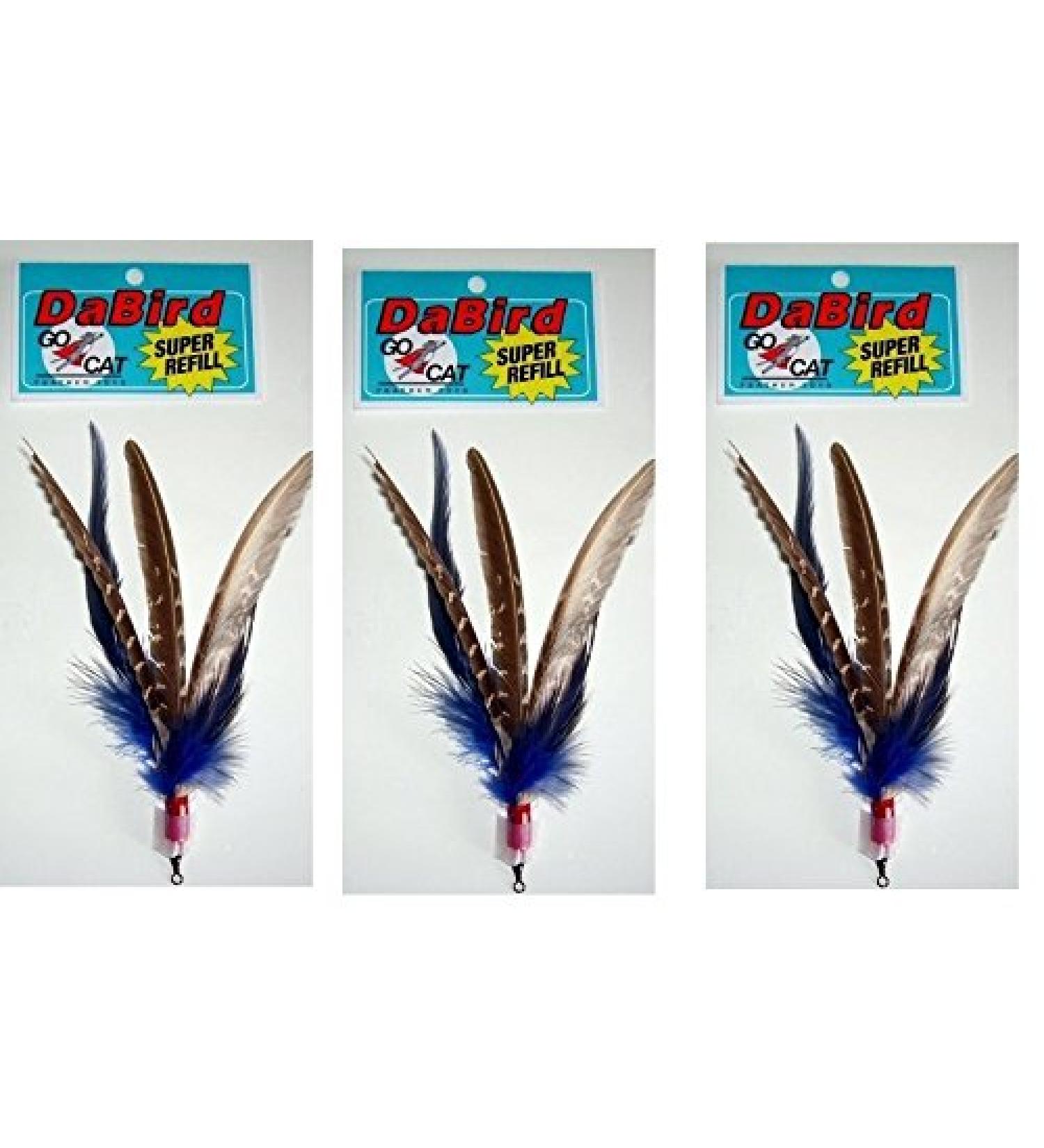 GoCat DaBird SUPER Feather Refill, Assorted Colors, Pack of 3