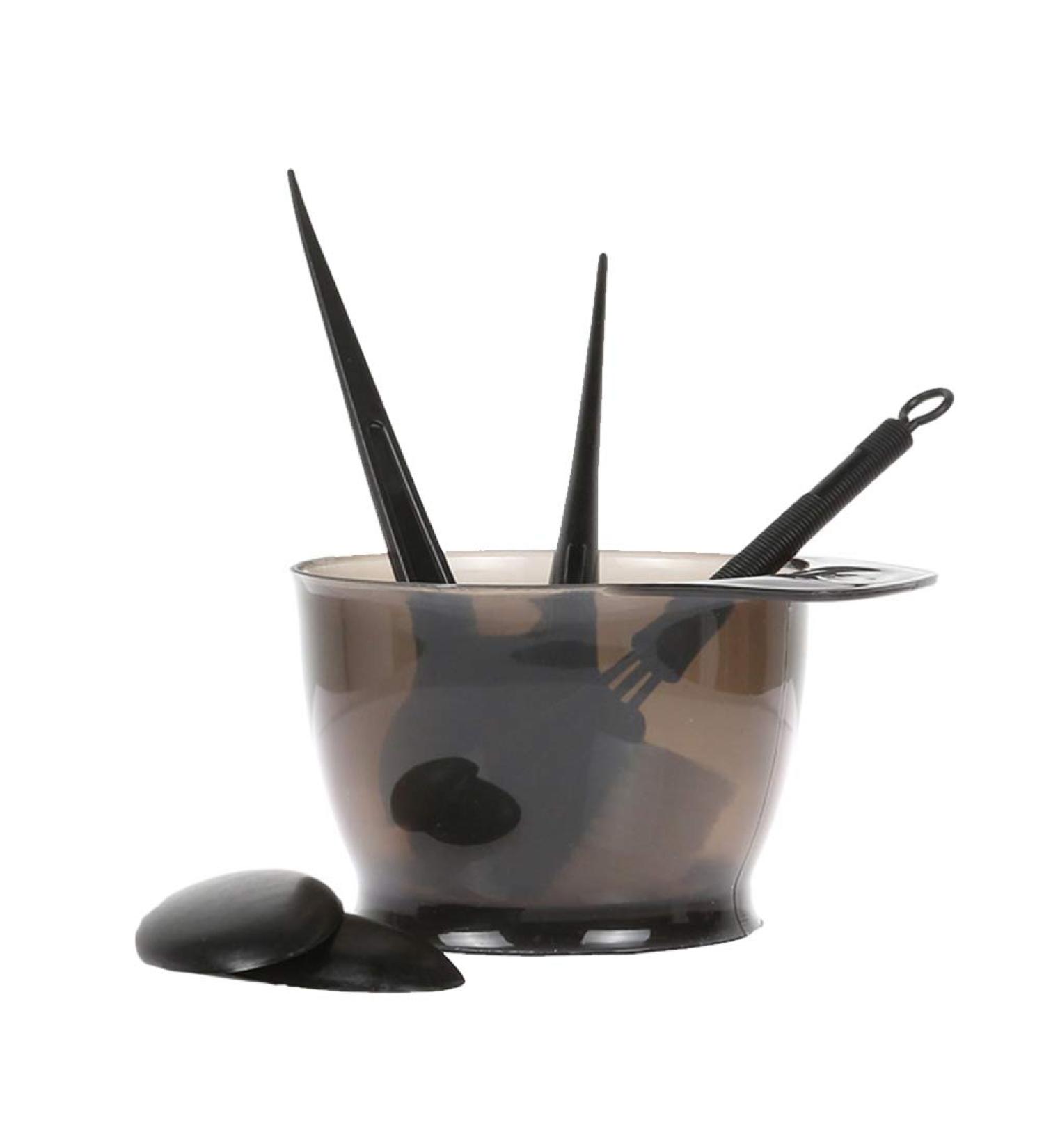 Lurrose Hair Dye Kit - 5-Piece Tinting Tools Set with Bowl Brush and Earmuffs for Home & Salon Use - Black Hair Dyeing Accessories - Buy Online on GoSupps.com