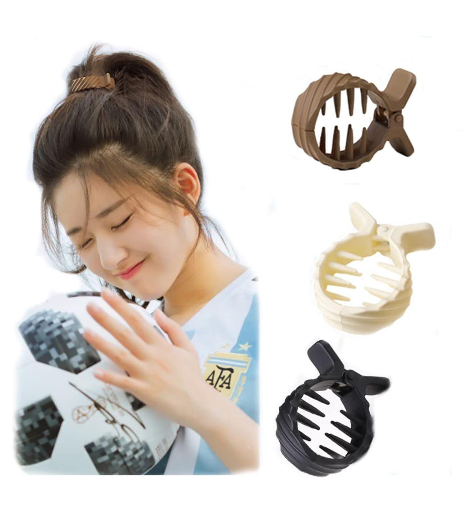 Matte Hair Claw Clips Set - Non Slip Medium Size Hair Clamps for Women and Girls - 3Pcs - Buy Online on GoSupps.com