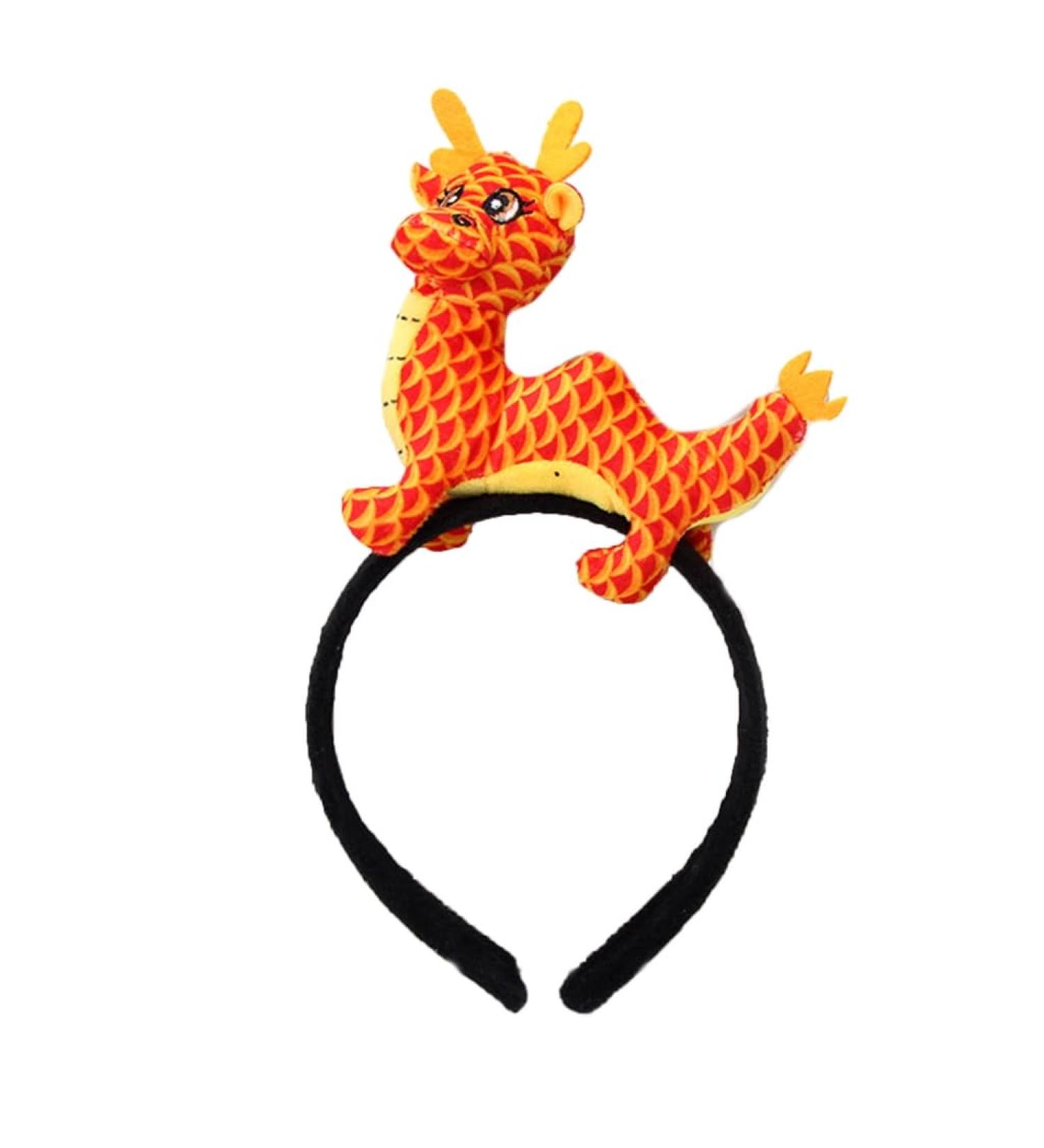 TQUXNGA Chinese Seraphim Headband for Women Girls Cute Dragon Chinese Zodiac Headwear Plush Dragon for New Year Party Red - Buy Online on GoSupps.com