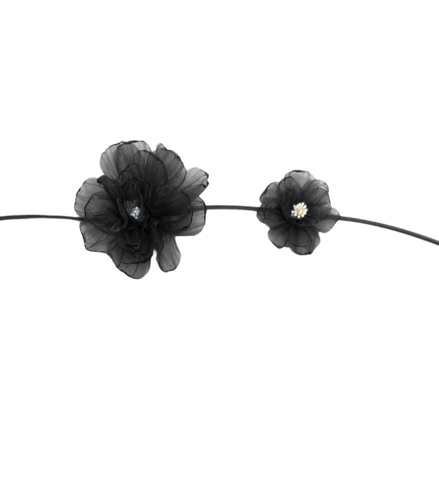 Oralgo's Unique Band Tie Necklace - Chic Black Thread Flower Jewelry for Every Occasion - Buy Online on GoSupps.com