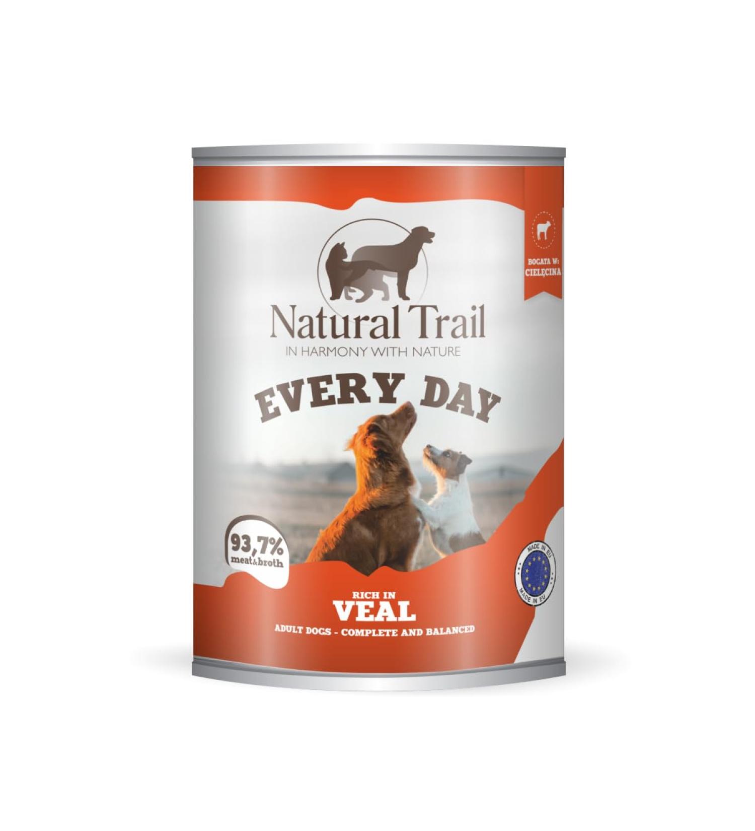 NATURAL TRAIL Every Day Dog Wet dog food 800g rich in veal