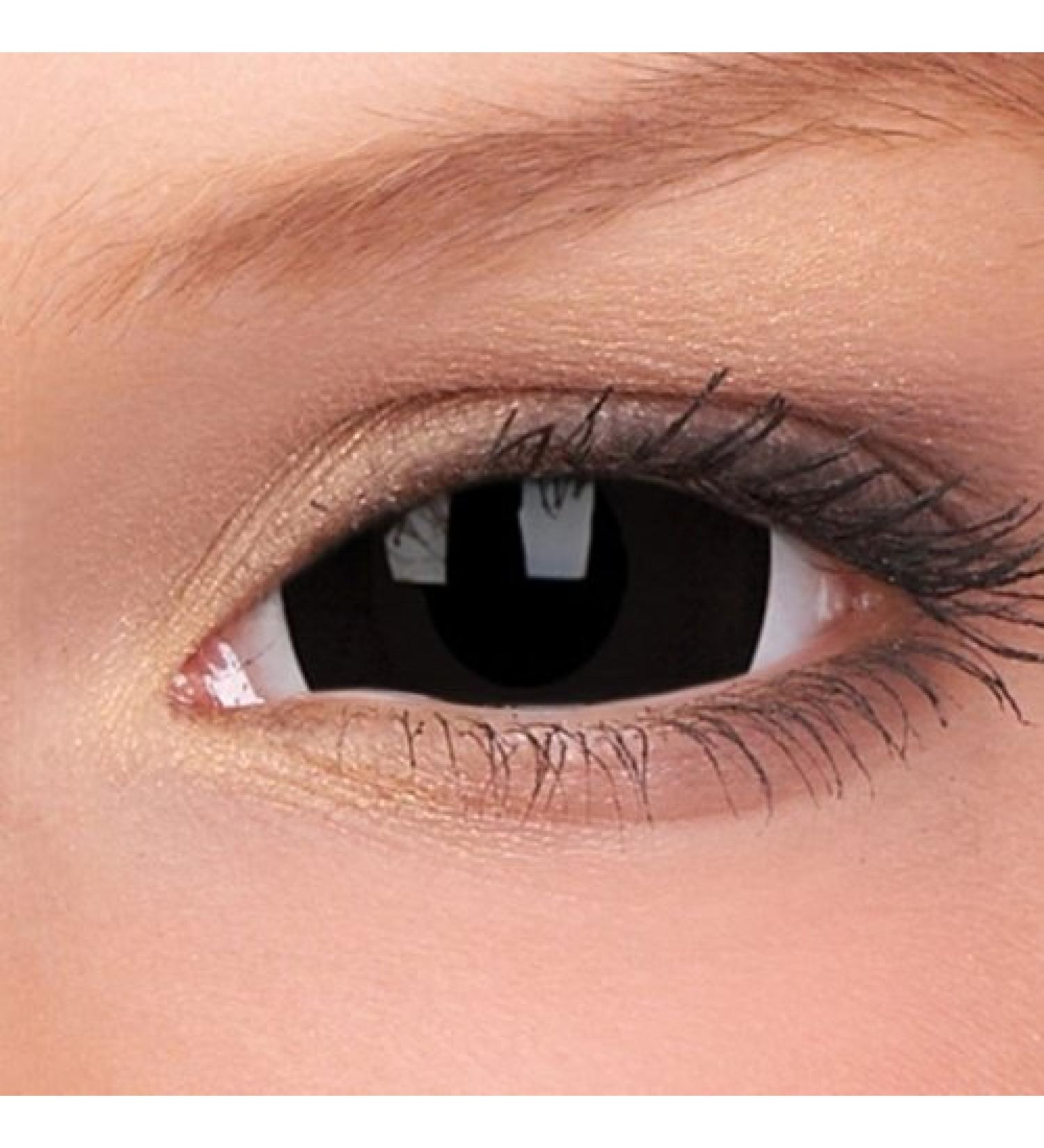 Sclera Lenses Mini Black colored monthly lenses black without prescription 1 piece