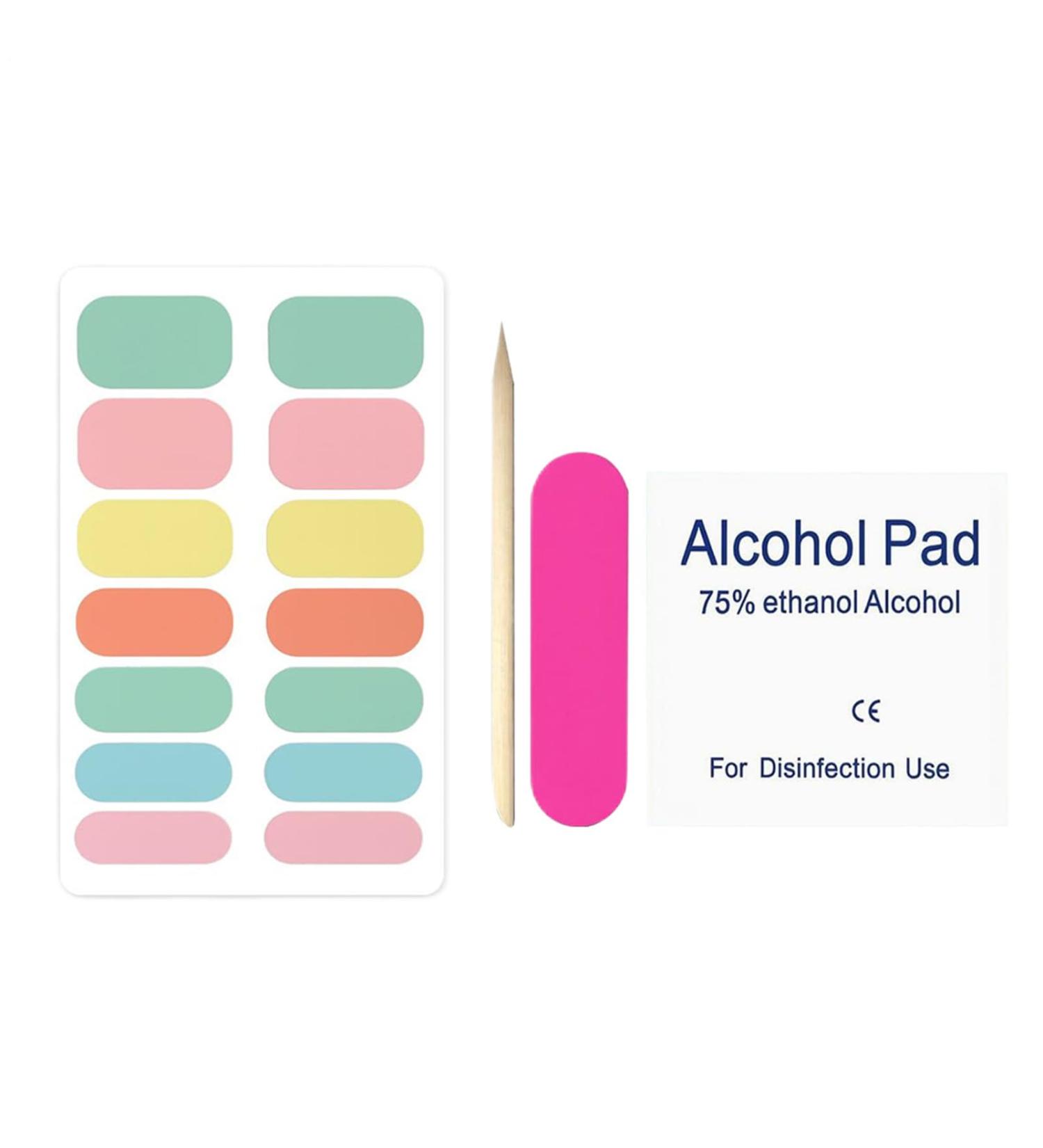 Gel Nail Stickers | Long-Lasting Nail Polish Strips | Personal Care Products for Manicure Spa Summer Home Travel Bridal Daily Life Vacation Grooming Party Wedding - Buy Online on GoSupps.com