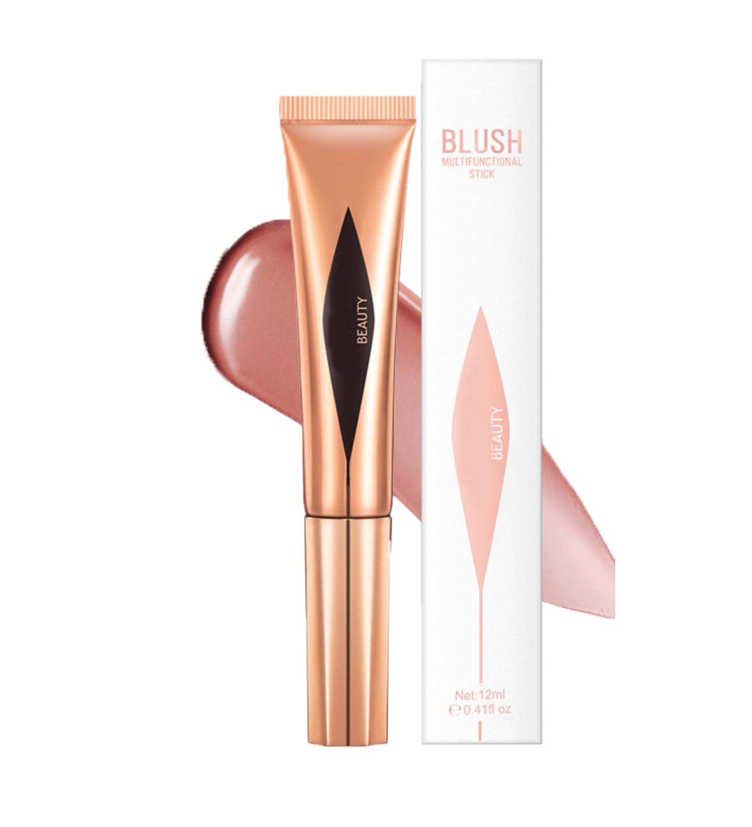 Silky & Long-Wearing Liquid Blush Stick for Cheeks - Pink Blush Highlighter & Contour - Cream Blusher for Mature Skin (01 Blush) - Buy Online on GoSupps.com