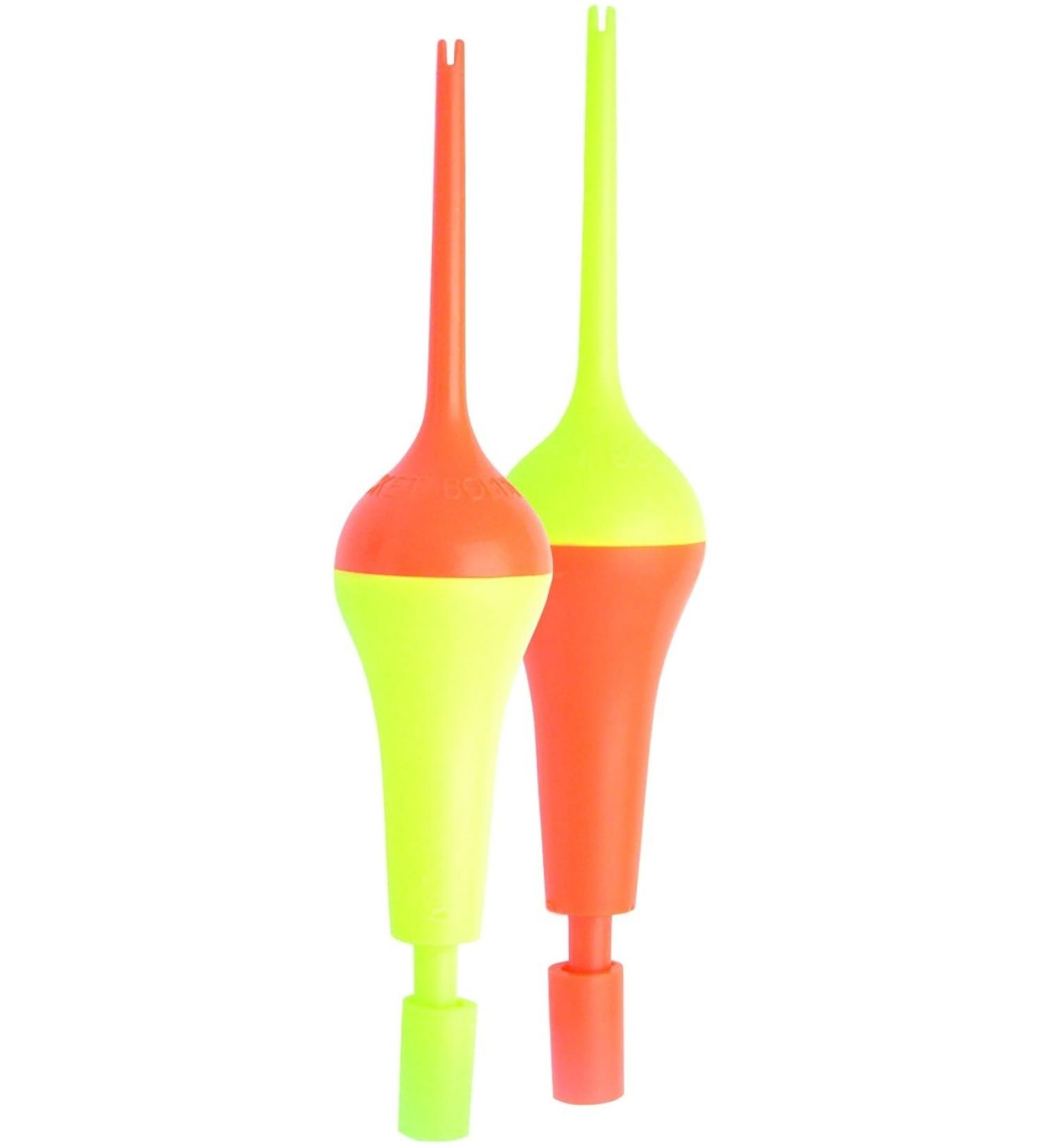 Bill Lewis Rocket Bobber Gamefish Series 6-1/4" 2-Pack - 1 Yellow Top, 1 Orange Top