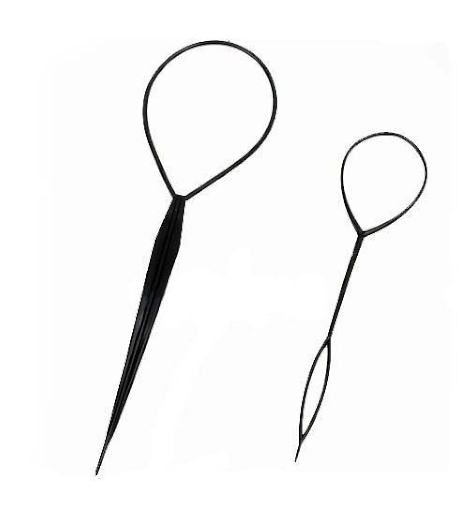 BSORO 2pcs Tail Hair Loop Tool Set - Hair Braiding & Twisting Tool for Easy Styling - Black - Buy Online on GoSupps.com