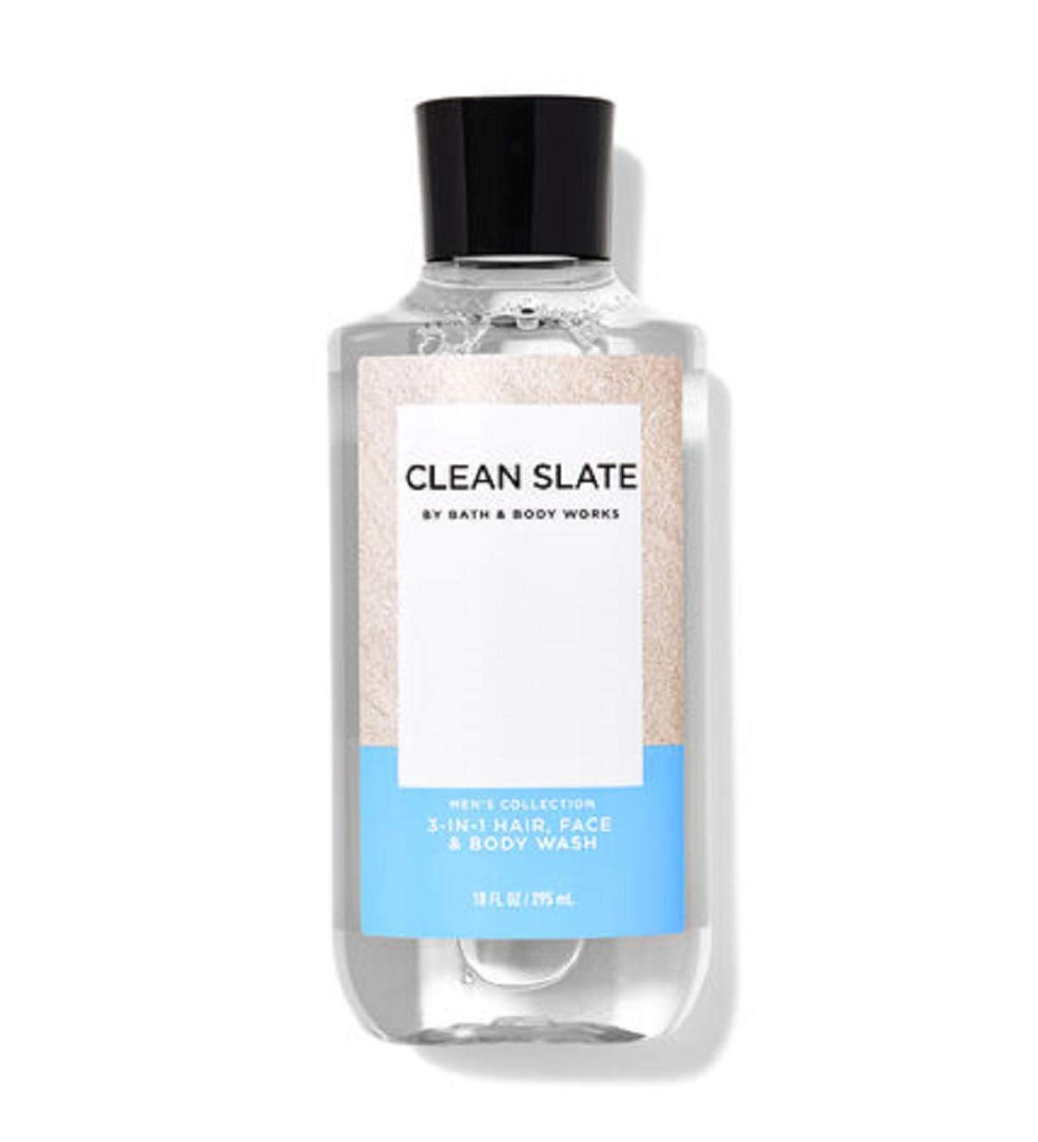 Bath and Body Works Clean Slate 3-in-1 Hair Face and Body Wash 10 Ounce Full Size Shower Gel