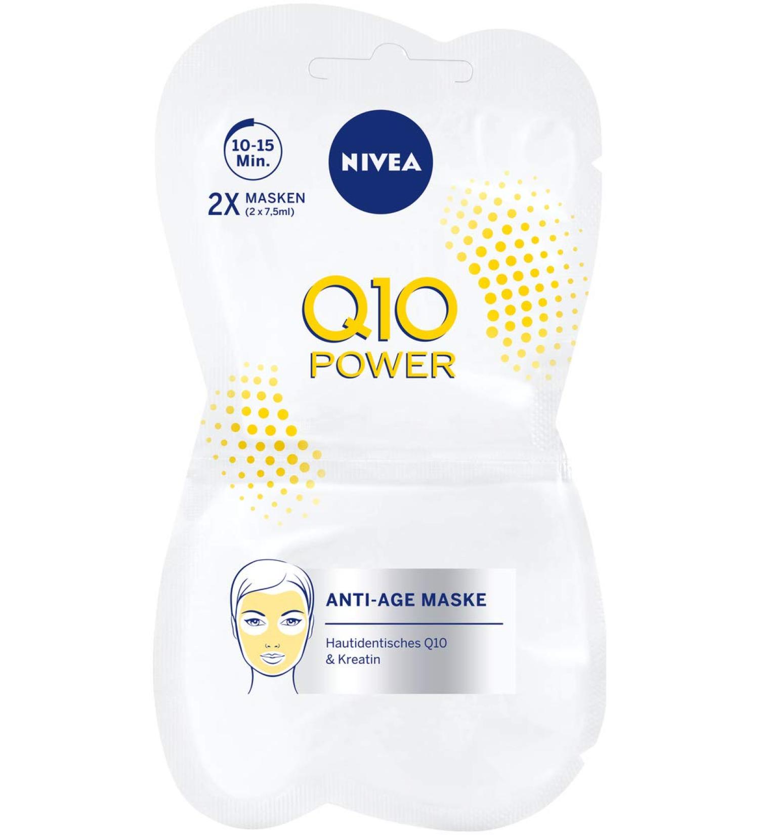 Nivea Q10 Power Anti-Wrinkle Face Mask 12 x 15 ml - Buy Online on GoSupps.com