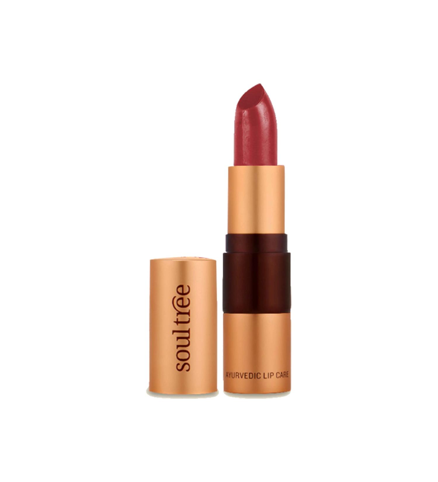 SOULTREE Organic Lipstick with Ayurveda Ingredients - 100% Natural Sweet Almond & Wild Honey for Everyday Use (4.5g Sunshine - Buy Online on GoSupps.com