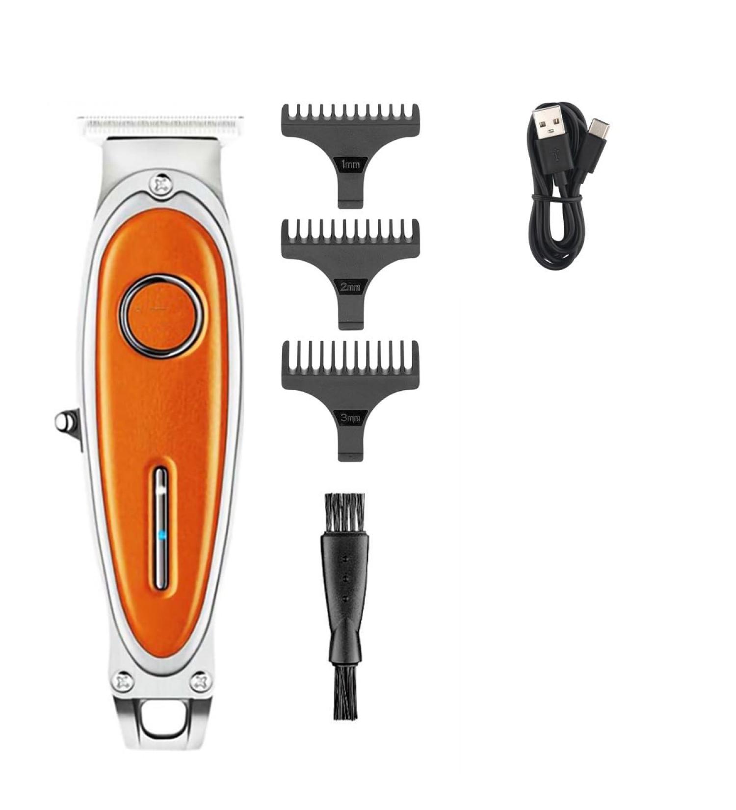 Hair Clippers for Men Cordless Professional Metal Hair Trimmer for Men Rechargeable Beard Stubble Hair Clipper Electric Body Trimmer Lithium Battery (Color : Orange) - Buy Online on GoSupps.com