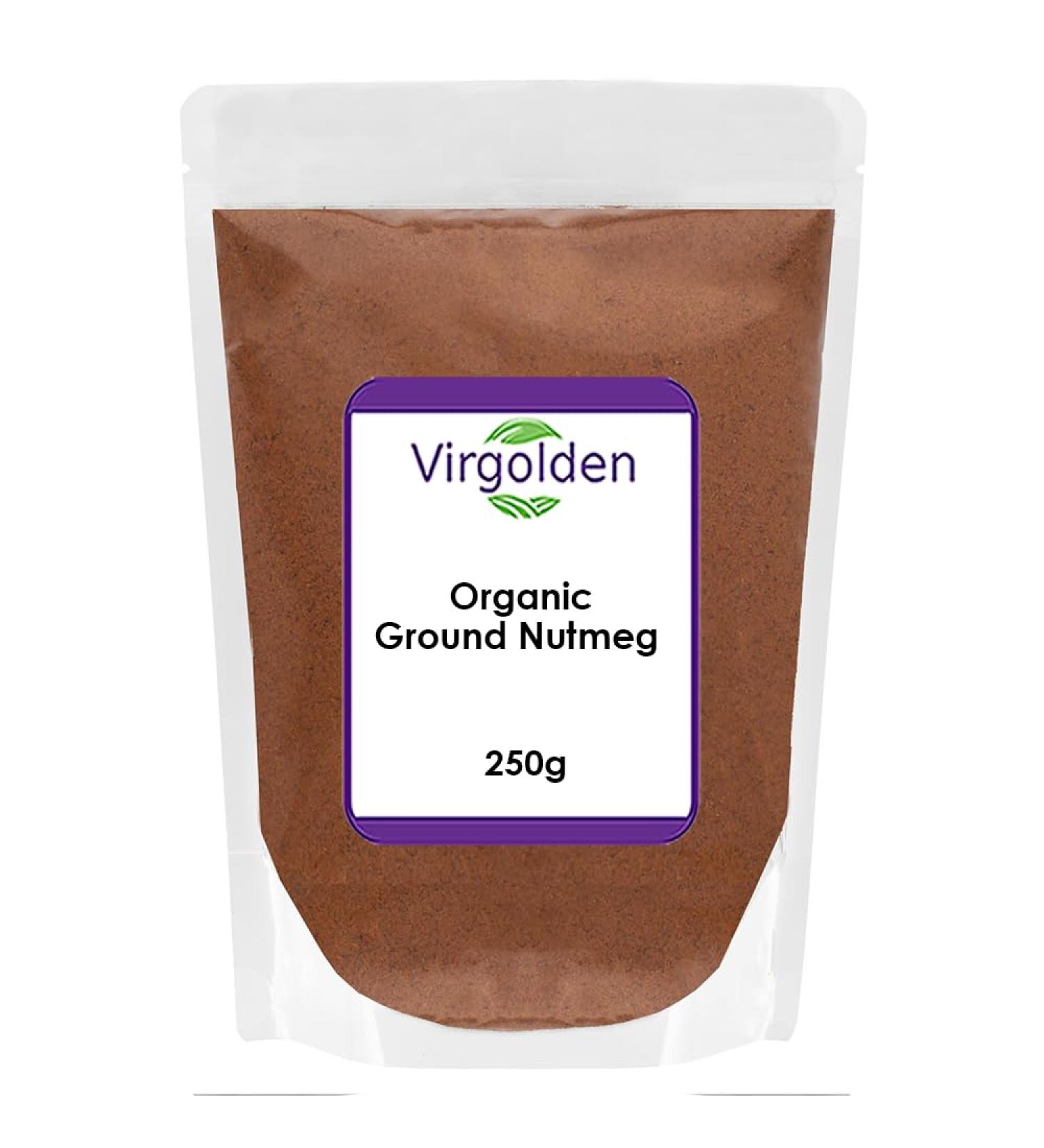 Virgolden Organic 250g Ground Nutmeg - Pure and Organic Spice for Culinary Delights - Buy Online on GoSupps.com