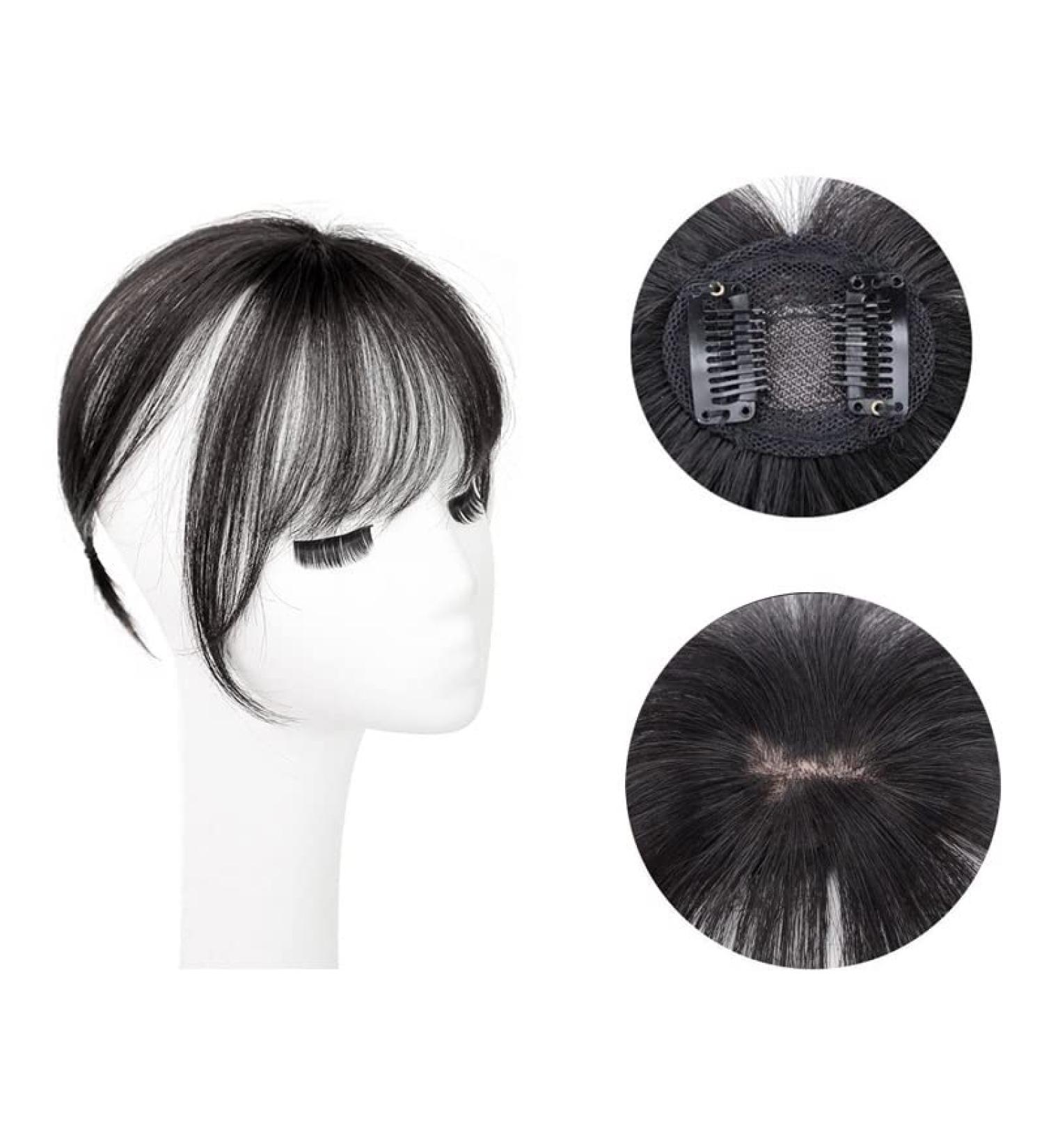 Bangs Hair Clip Mini Fringe Hairpiece Straight Clip in Forehead Topper with Wispy Bangs Extension Thin 3D Air Hair Bangs Invisible Seamless Straight Neat Bangs Bangs Clip in Hair (Color : 3D natural 3D natural black - Buy Online on GoSupps.com