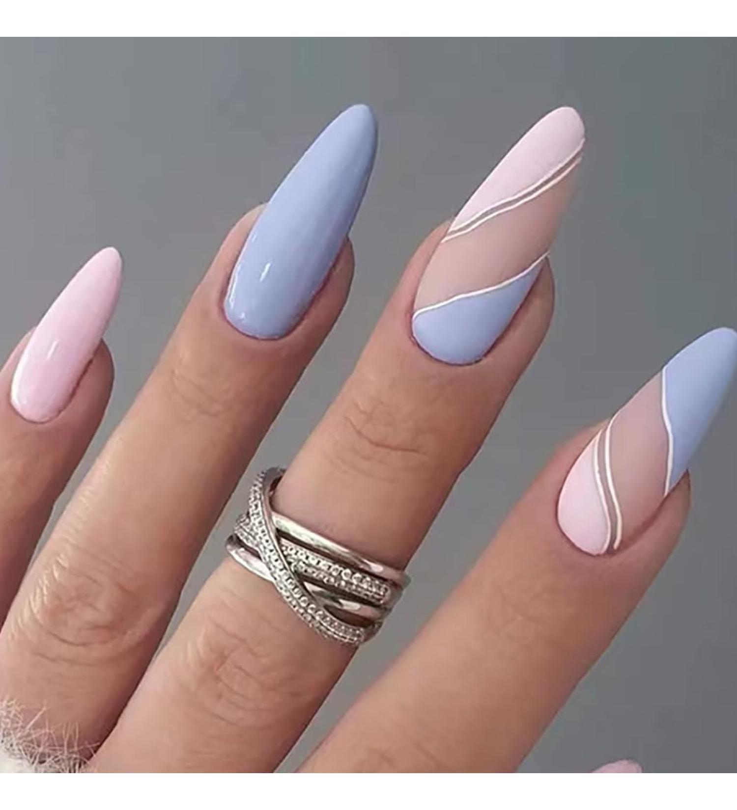 French False Nails Pink Heart Press on Nails Ballerina Acrylic Stick on Nails Almond Fake Nails 24pcs for Women and Girls (Color : Pink Size : C) - Buy Online on GoSupps.com