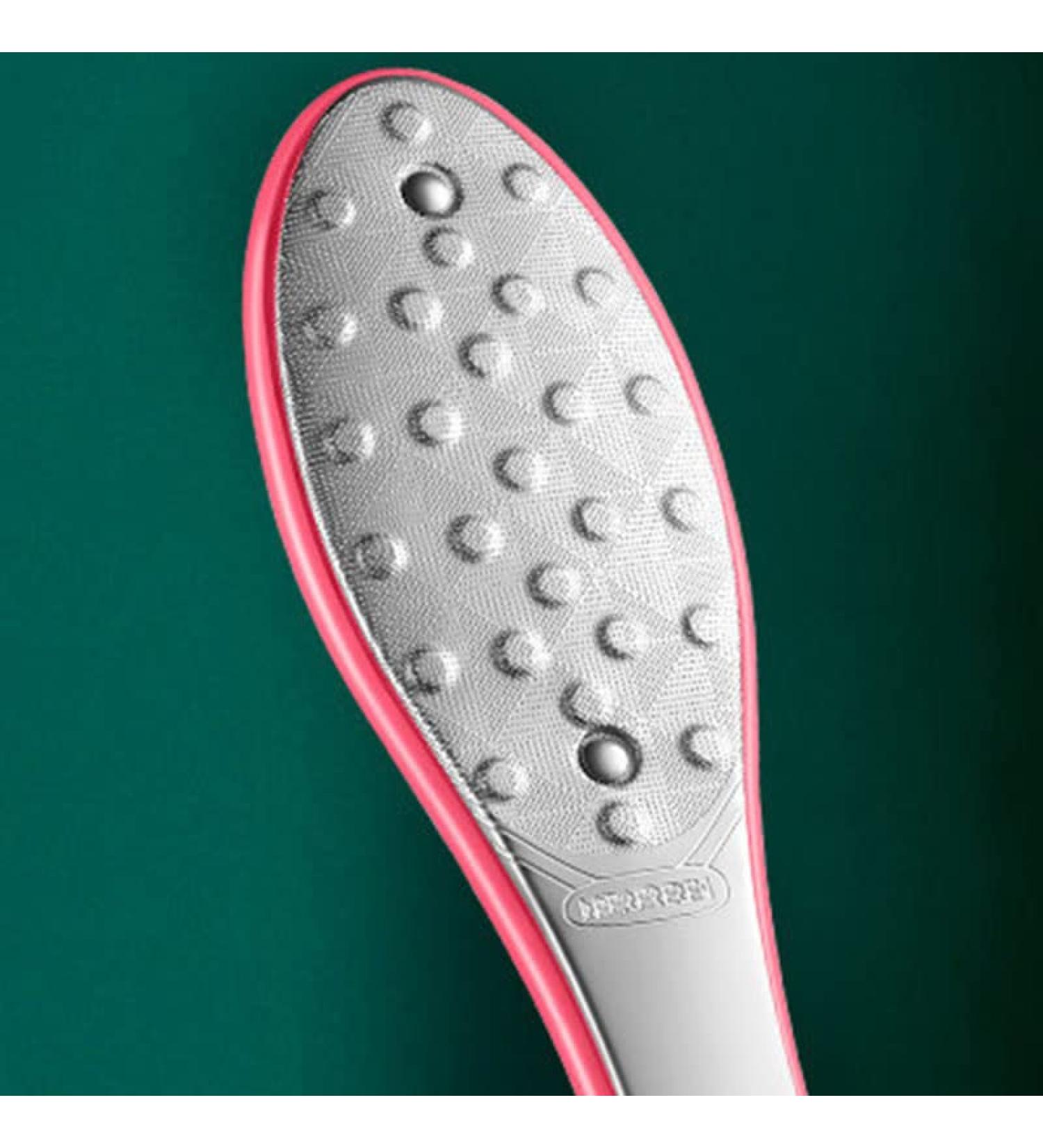 Verdant Touch Foot File Stainless Steel Double Sided Foot Rasp for Callus Remover Rose Red Hard Skin Remover - Buy Online on GoSupps.com
