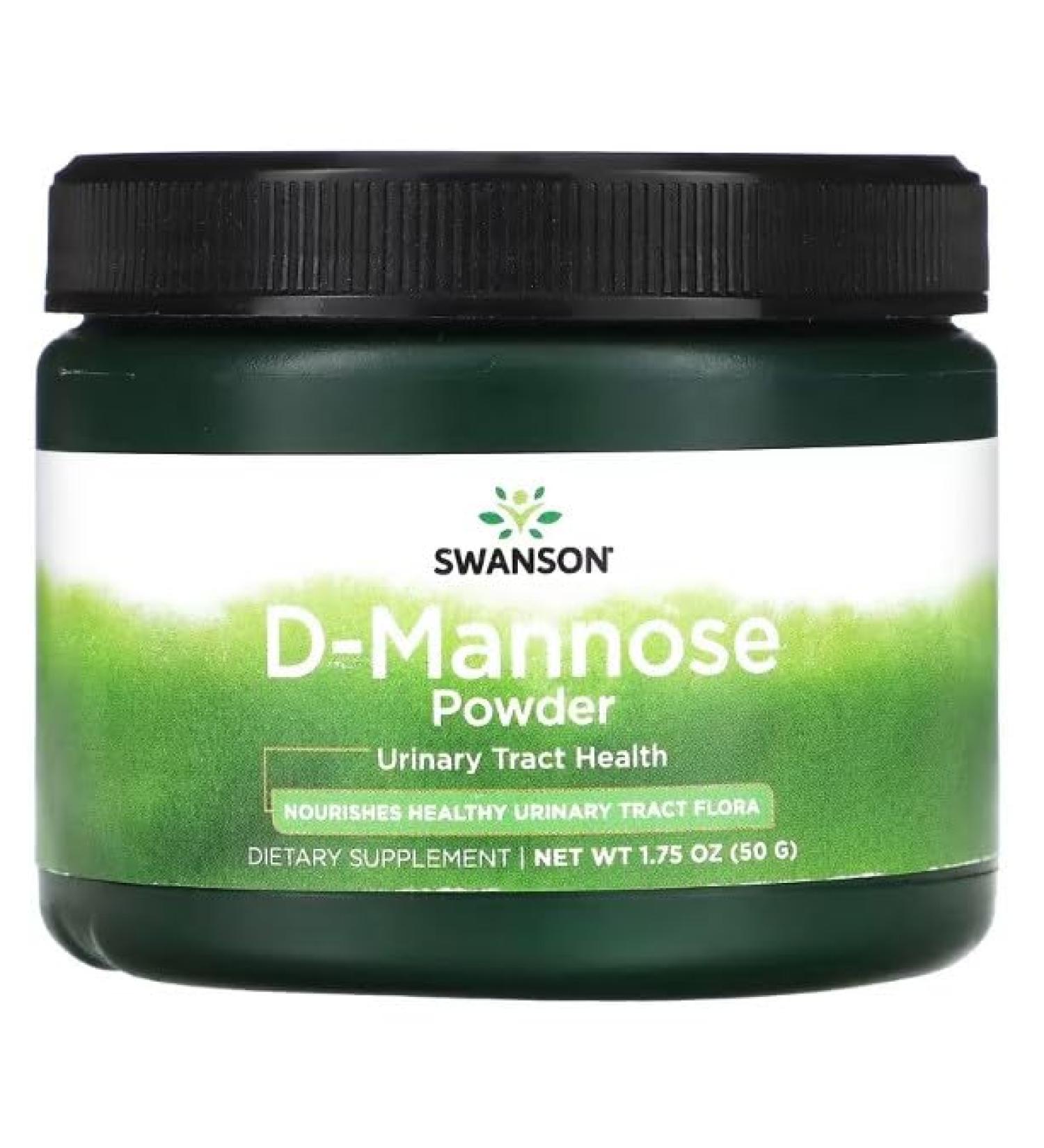 Swanson D-Mannose Powder - 50g | Natural Supplement for Urinary Support and Bladder Health - Buy Online on GoSupps.com