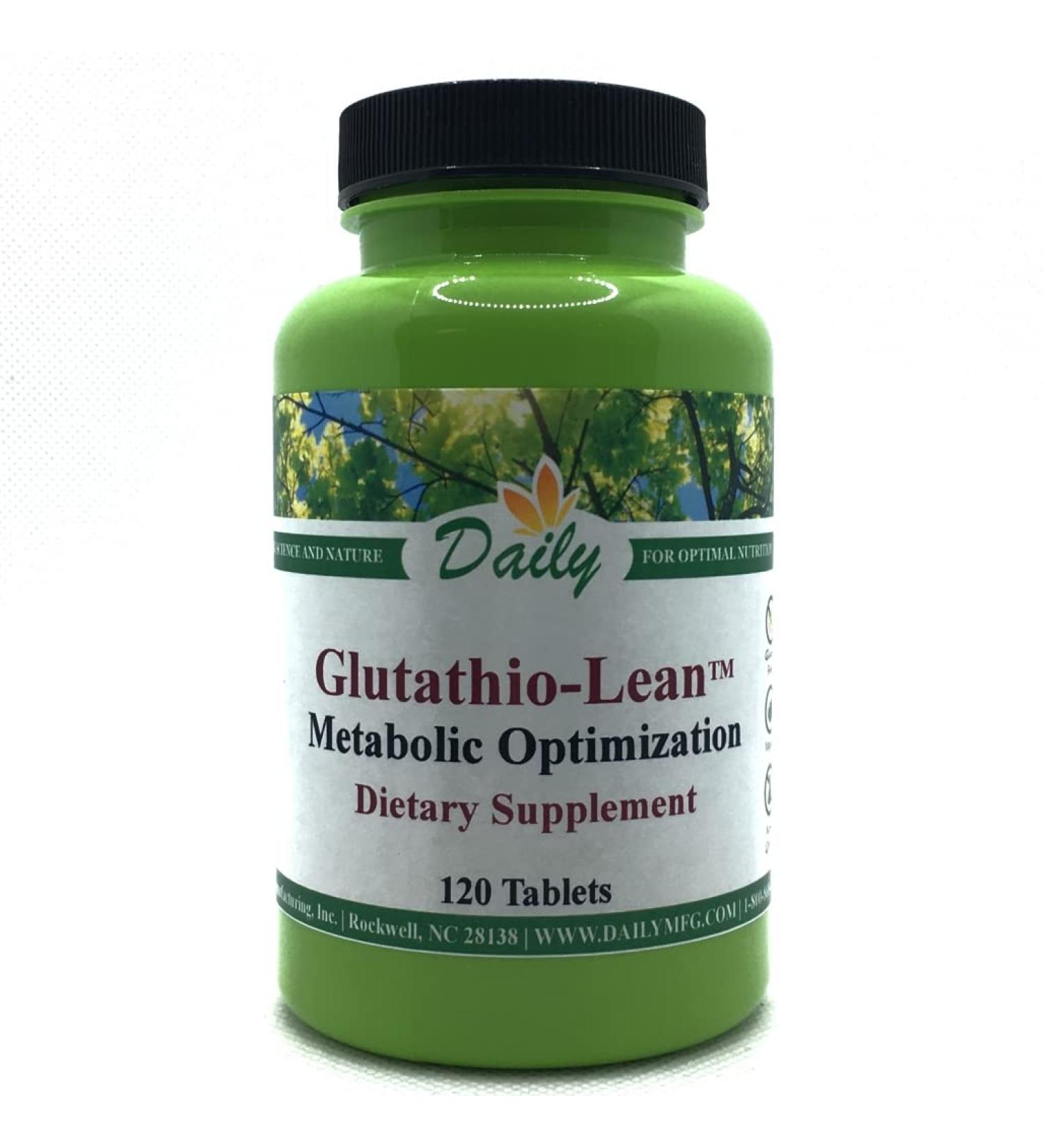 Daily Manufacturing Glutathio-Lean (Non-GMO: N-Acetyl Cysteine (NAC) L-Glycine & L-Leucine) 120 Tablets