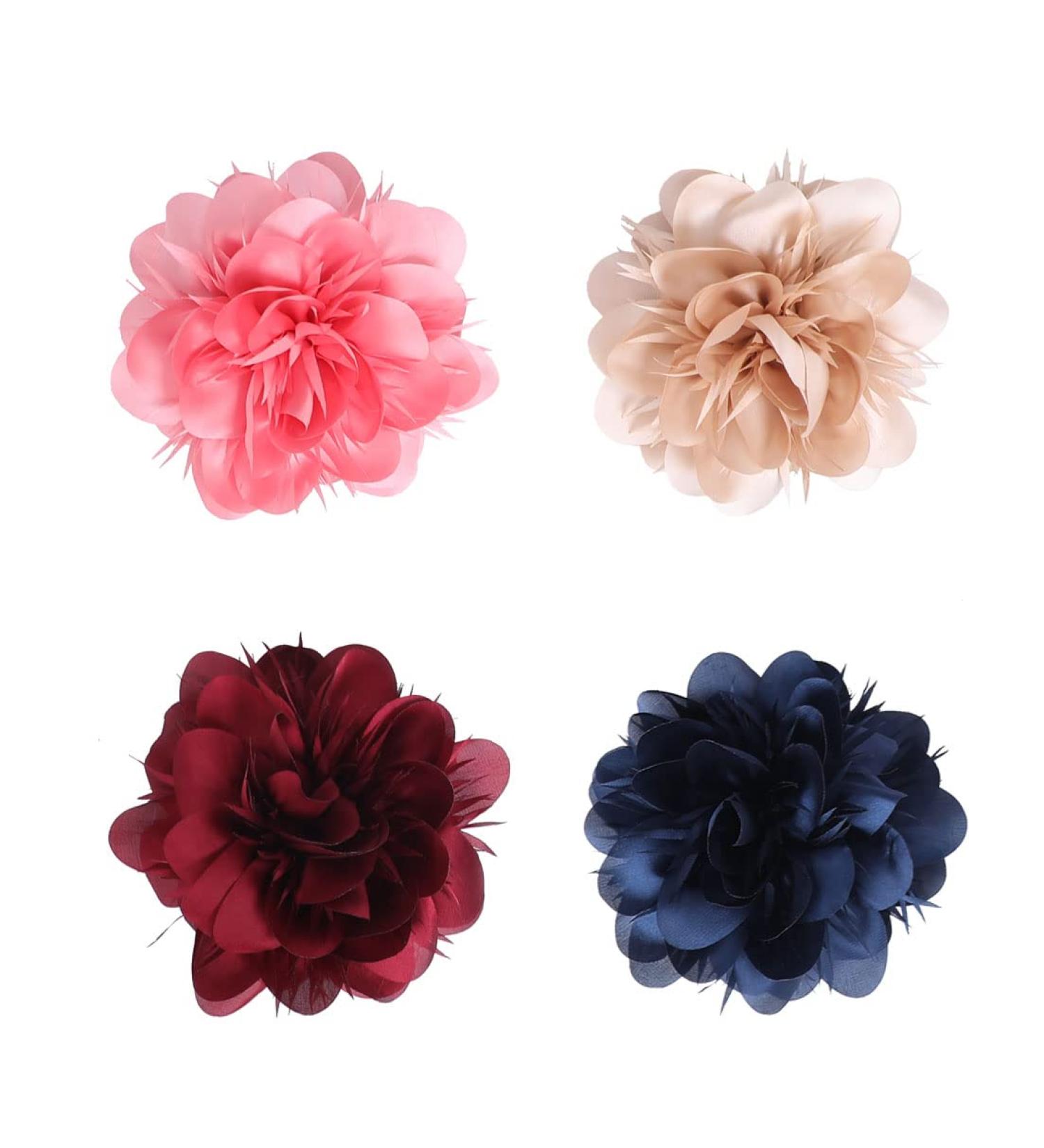 4 Pack Large Flower Hair Claw Clips for Women and Girls - Bun Holders and Barrettes Accessories - Buy Online on GoSupps.com
