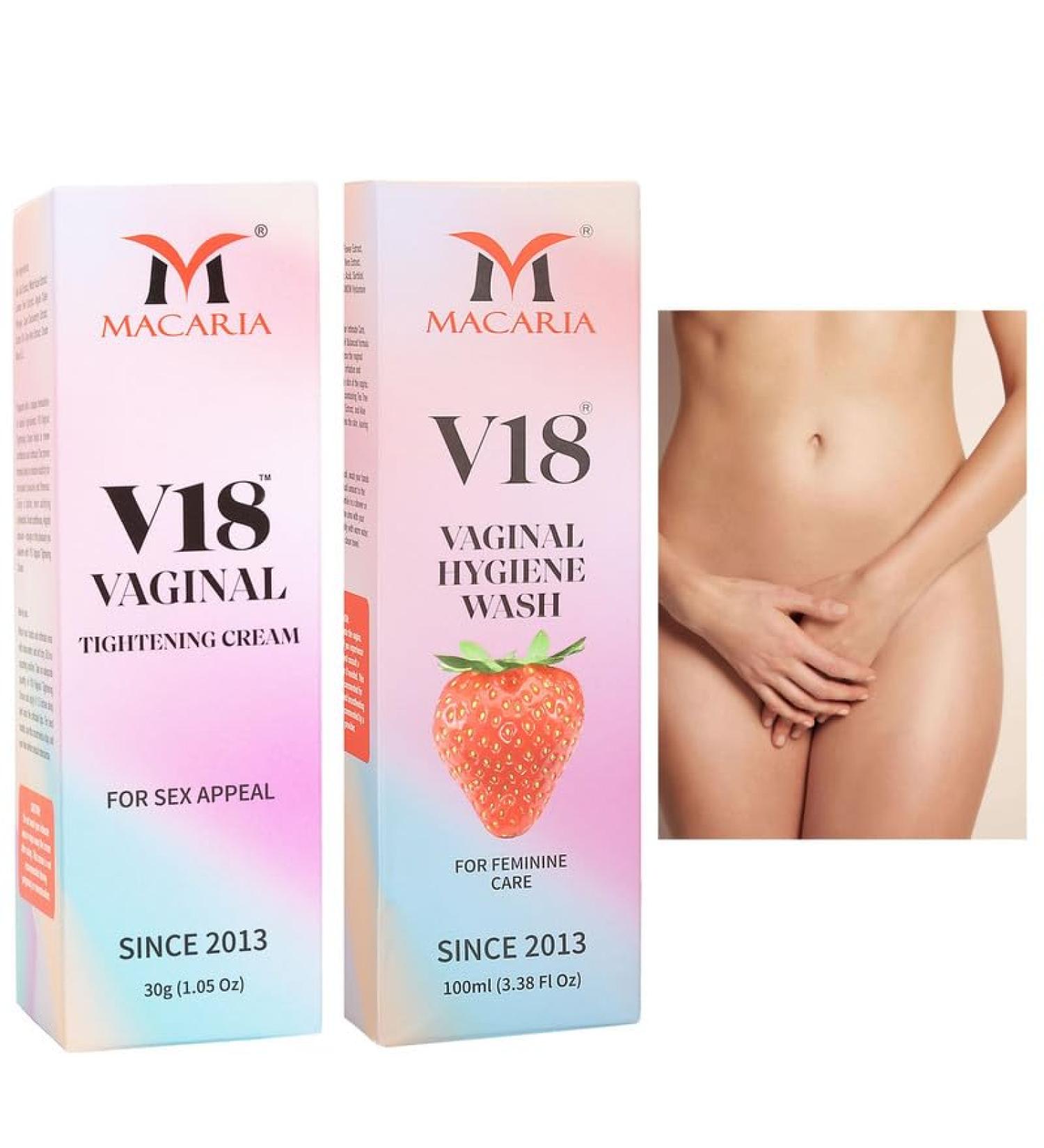 MACARIA V18 Virgin Vaginal Tightening Gel & Intimate Hygiene Wash - Enhance Feel & Cleanse - Buy Online on GoSupps.com