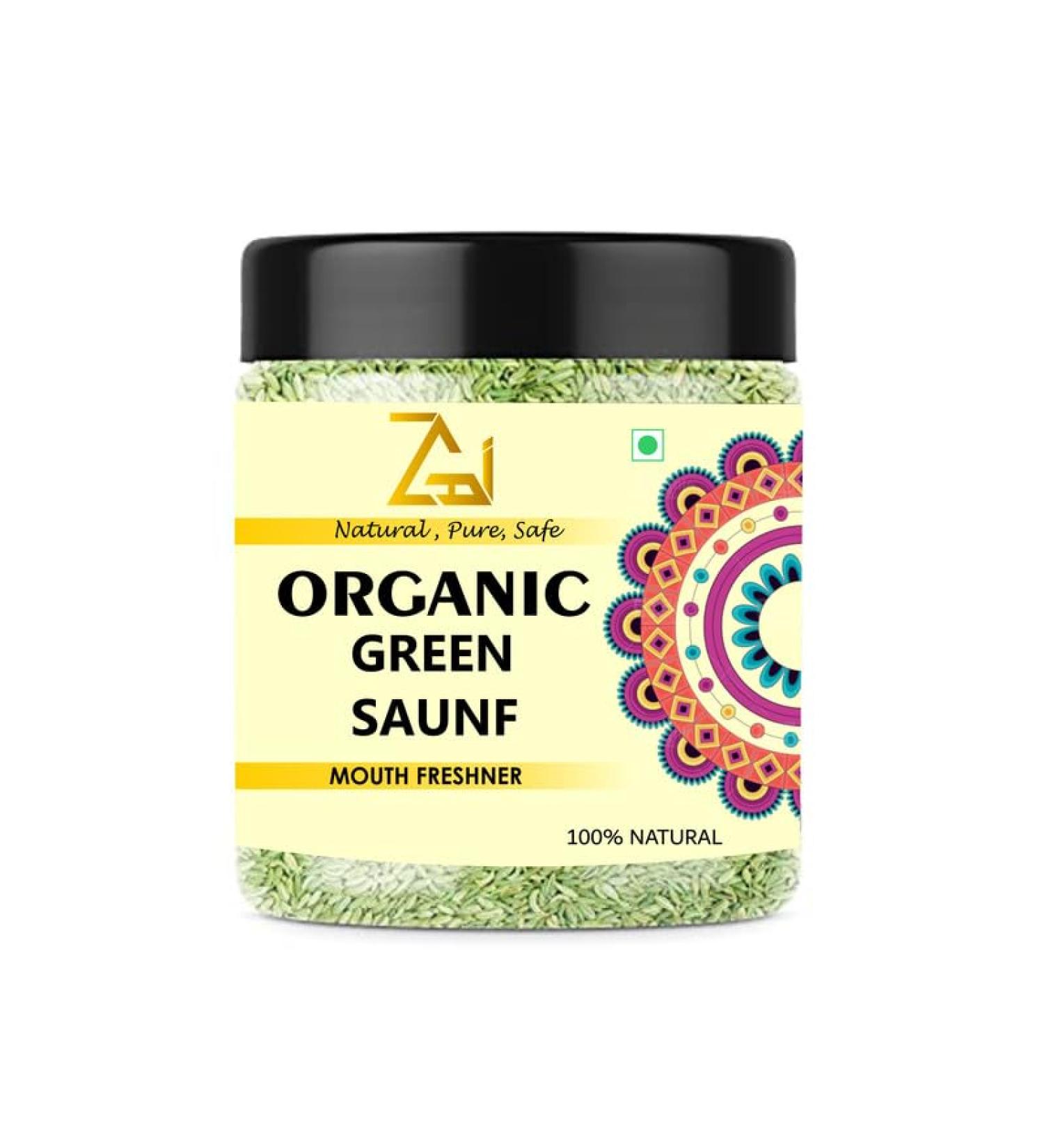 GAGZI Natural Green Fennel Seeds Whole Green Saunf |Variyali - 300 GM 300 Gram