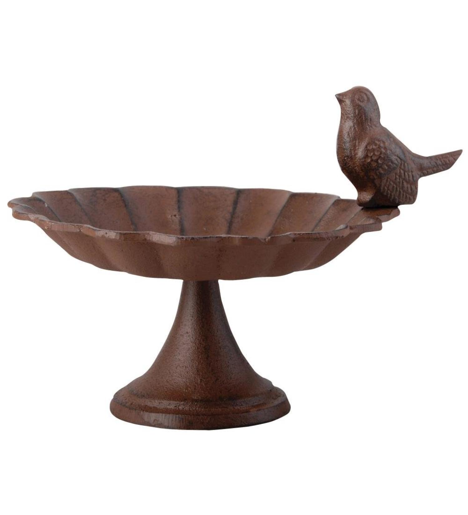 Esschert Design FB164 Cast Iron Pedestal Birdbath, Small