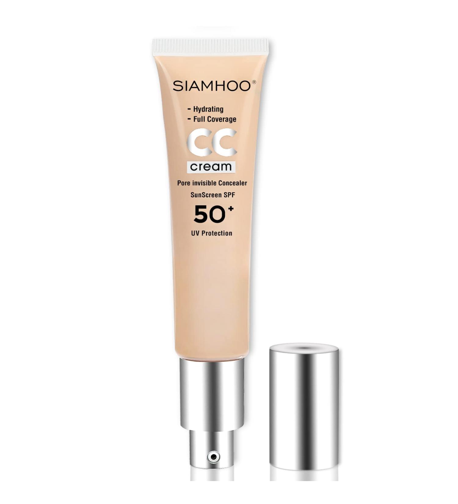 Siamhoo CC Cream Foundation SPF 50+ | Full Coverage Color Corrector Makeup 45ml - Naturel - Buy Online on GoSupps.com