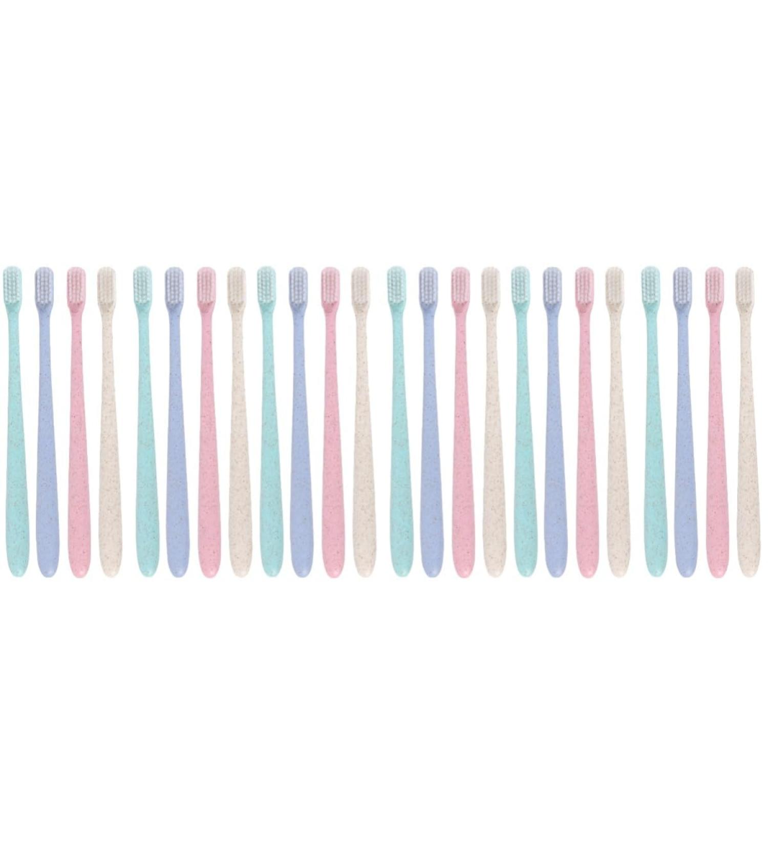 Travel-Friendly Organic Toothbrush Set - 6 Boxes of 8 Pieces | Portable Couple's Oral Care Essentials - Buy Online on GoSupps.com