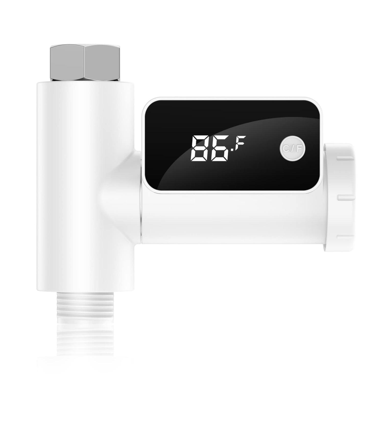 LED Digital Shower Thermometer for Baby Bath, Fahrenheit/Centigrade Display, 10.3*9*5cm White - Buy Online on GoSupps.com