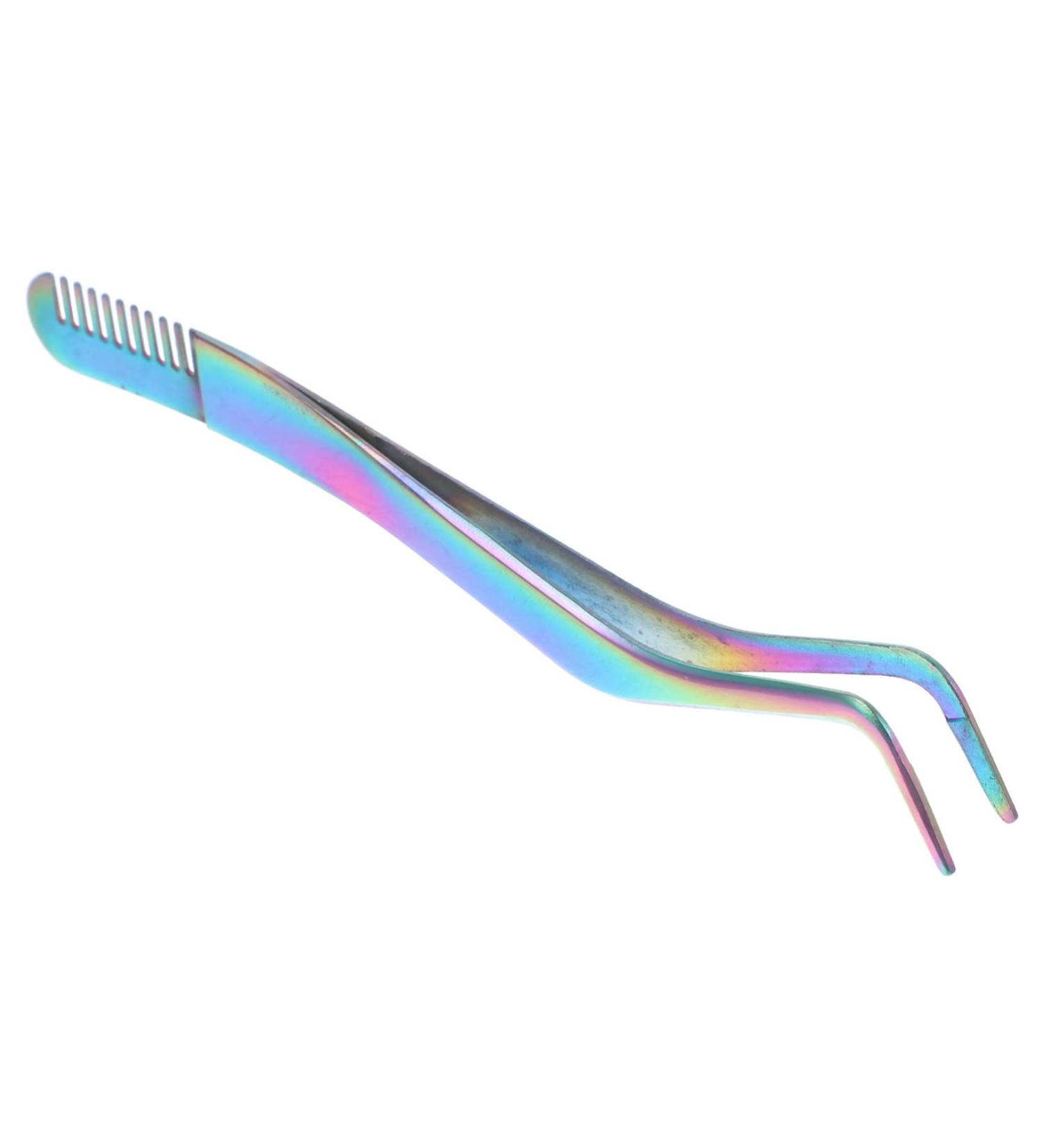 minkissy Eyelash Tweezers with Comb Eyelash Tweezers Comb Lash Comb for Eyelash Lash Tool Eyelash Tweezer Comb for Beginners Mascara Tool False Eyelashes Comb Stainless Steel Eyelash Comb - Buy Online on GoSupps.com