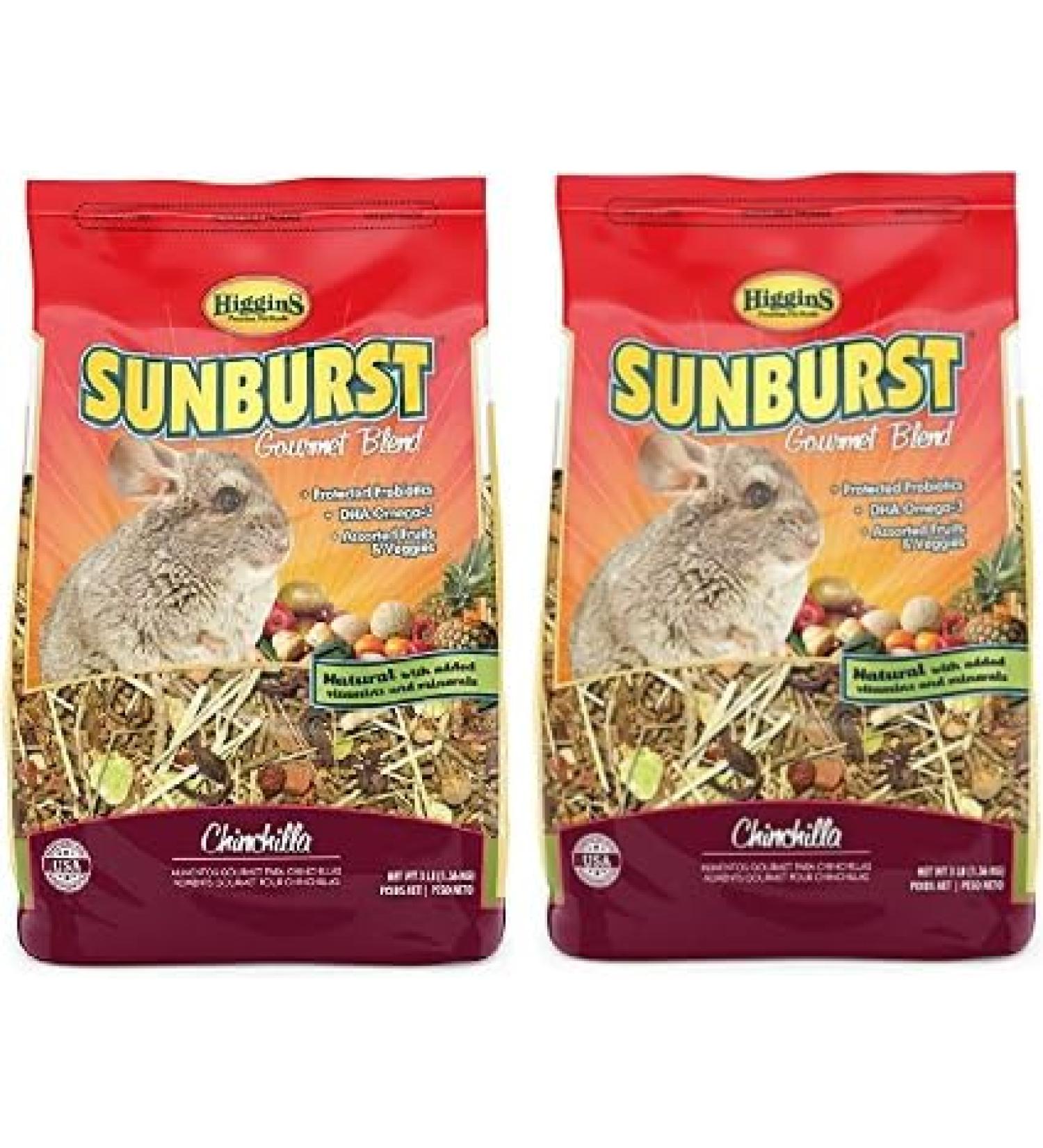 Higgins Sunburst Gourmet Chinchilla Food Mix 3 Lb (Pack of 2)