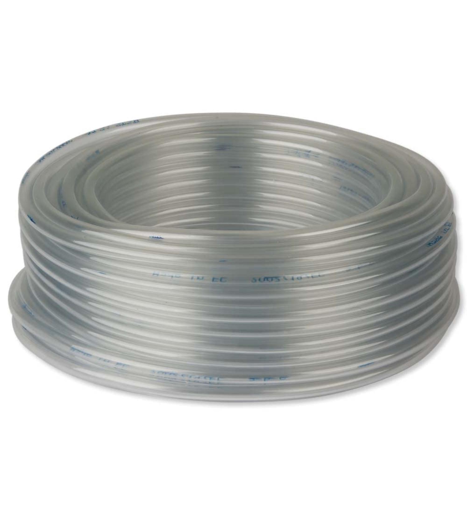 Teichpoint 25 m PVC air hose 4mm inside 6mm outside crystal clear transparent ventilation hose for ponds and aquarium hose roll