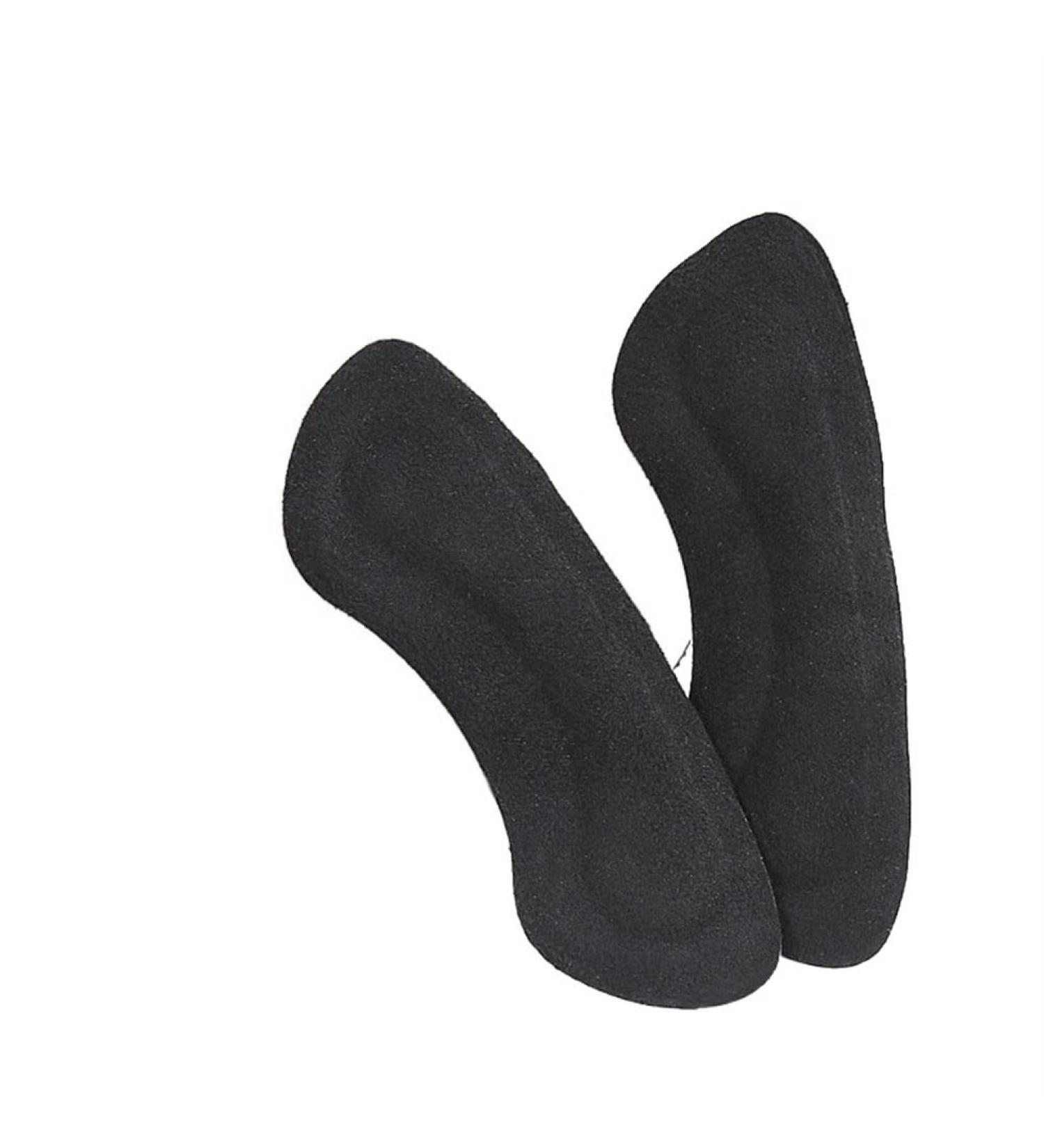 Heel Liner GEL Anti-wear Foot Thick Cushion Liner Men Premium Daily for Spurs and Heel Blister Prevention(Flannel Black Medium)