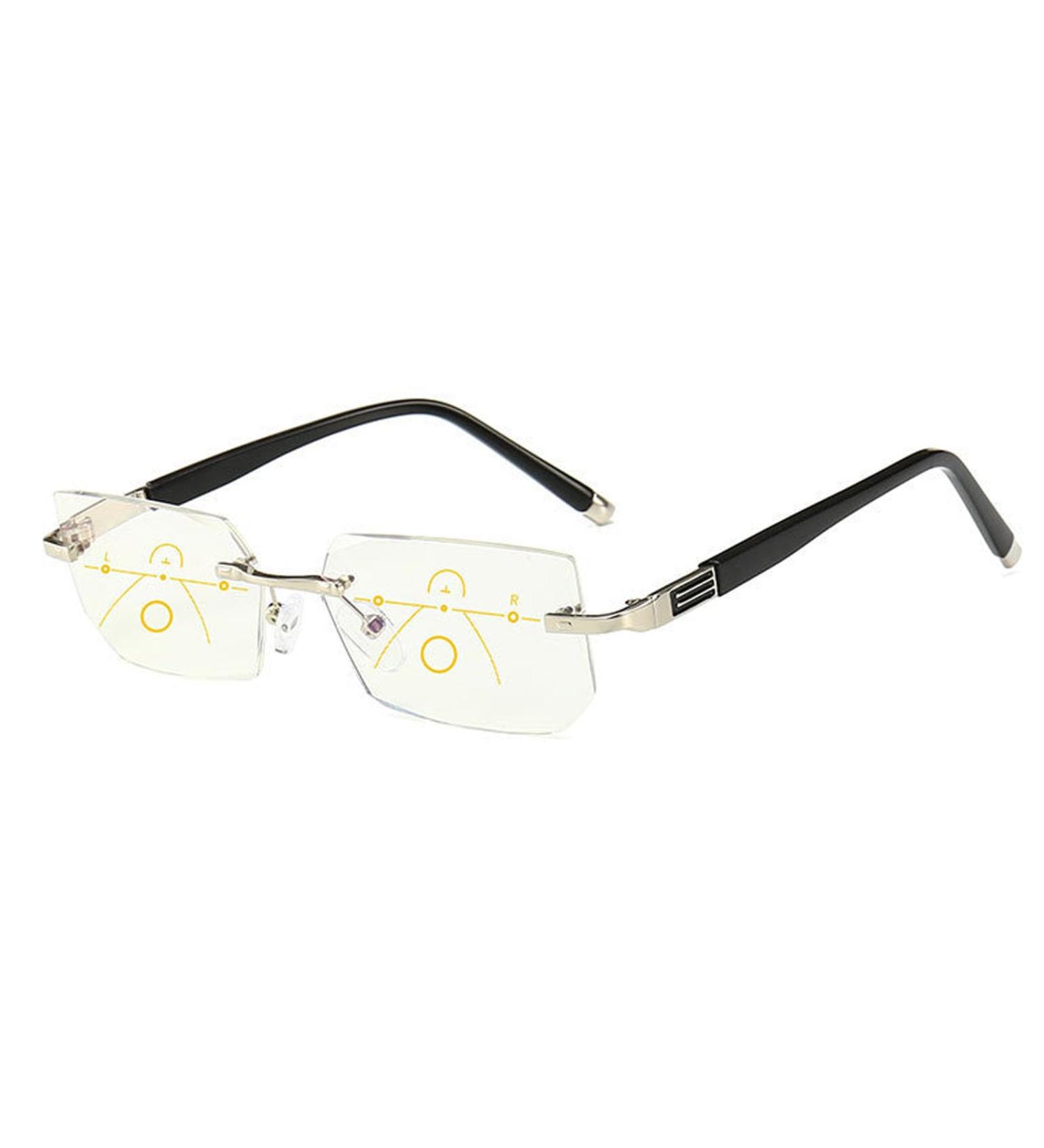 Libiyi Intelligent Reading Glasses | Dual Focus Anti-Blue Light Glasses for Men | Premium Silver B Style - Buy Online on GoSupps.com