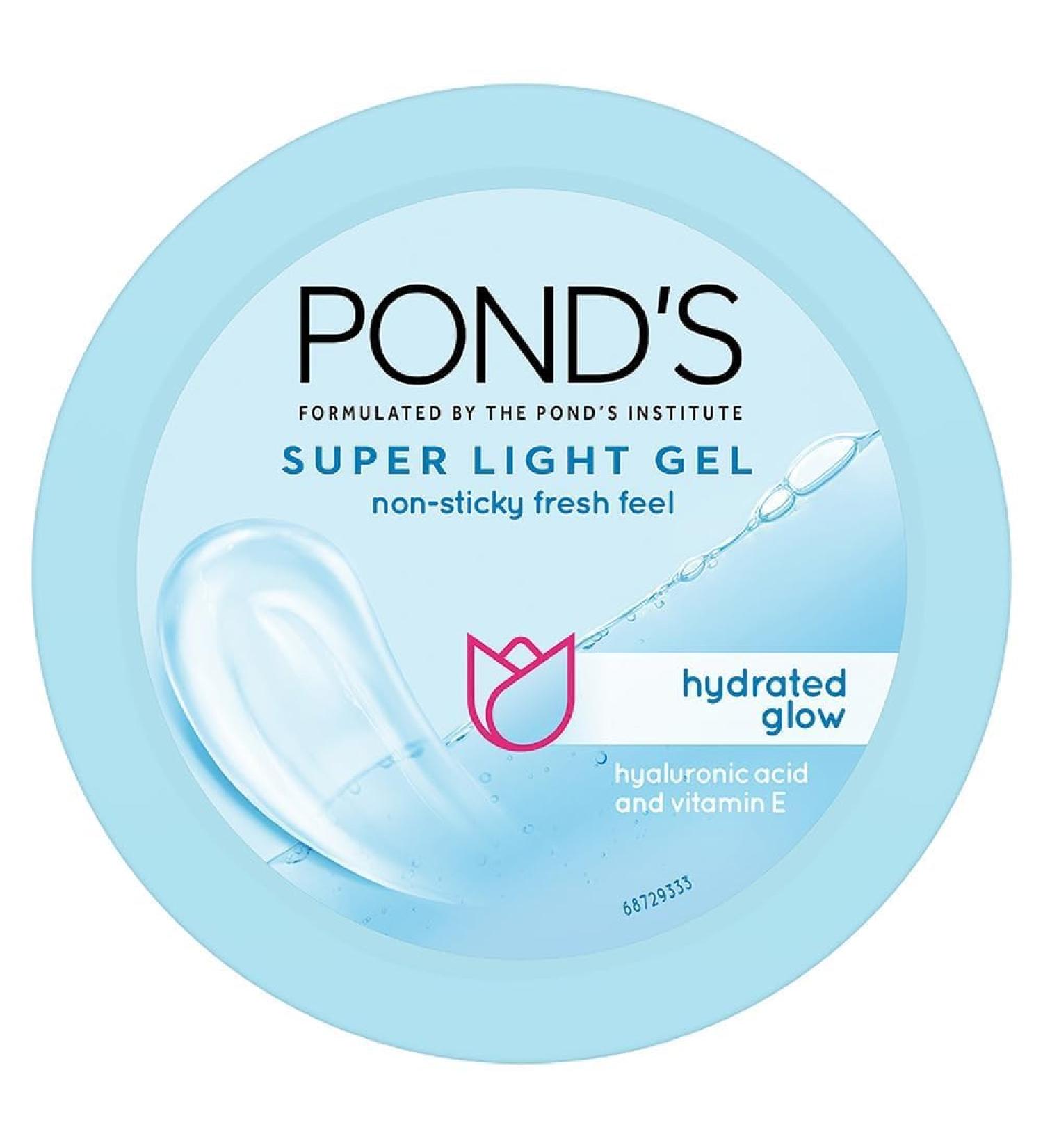 POND's Super Light Gel - Oil-Free Moisturizer 200G | 24Hr Hydration with Hyaluronic Acid & Vitamin E for Glowing Skin - Buy Online on GoSupps.com
