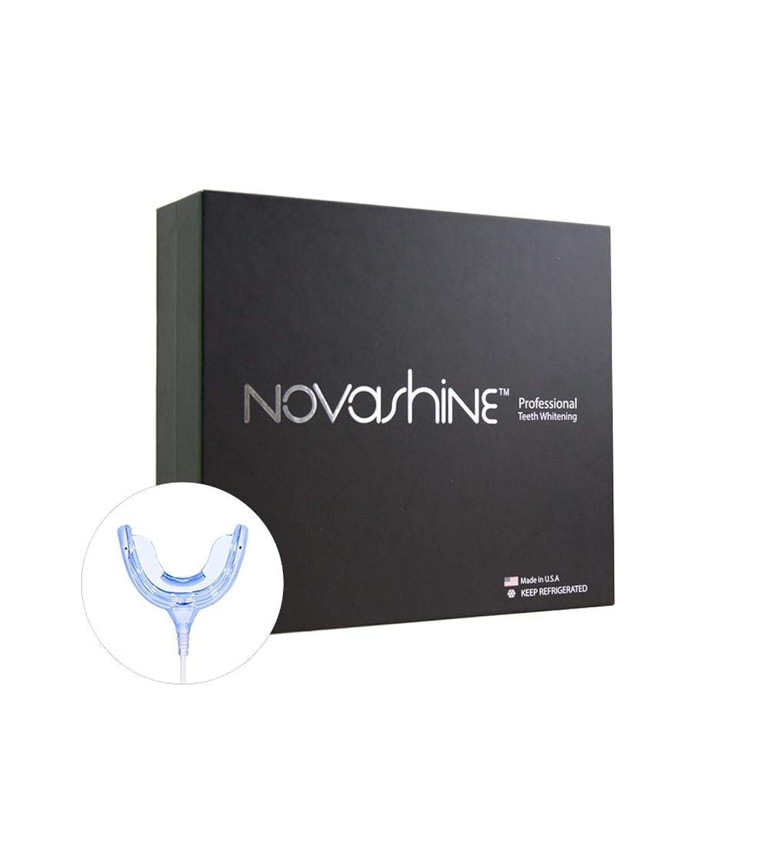 Buy Novashine Professional Teeth Whitening Kit for Him Advanced Blue LED Light Concentrated Peroxide Gel Travel Bag & 2-Year Warranty | International Shipping Available - Buy Online on GoSupps.com