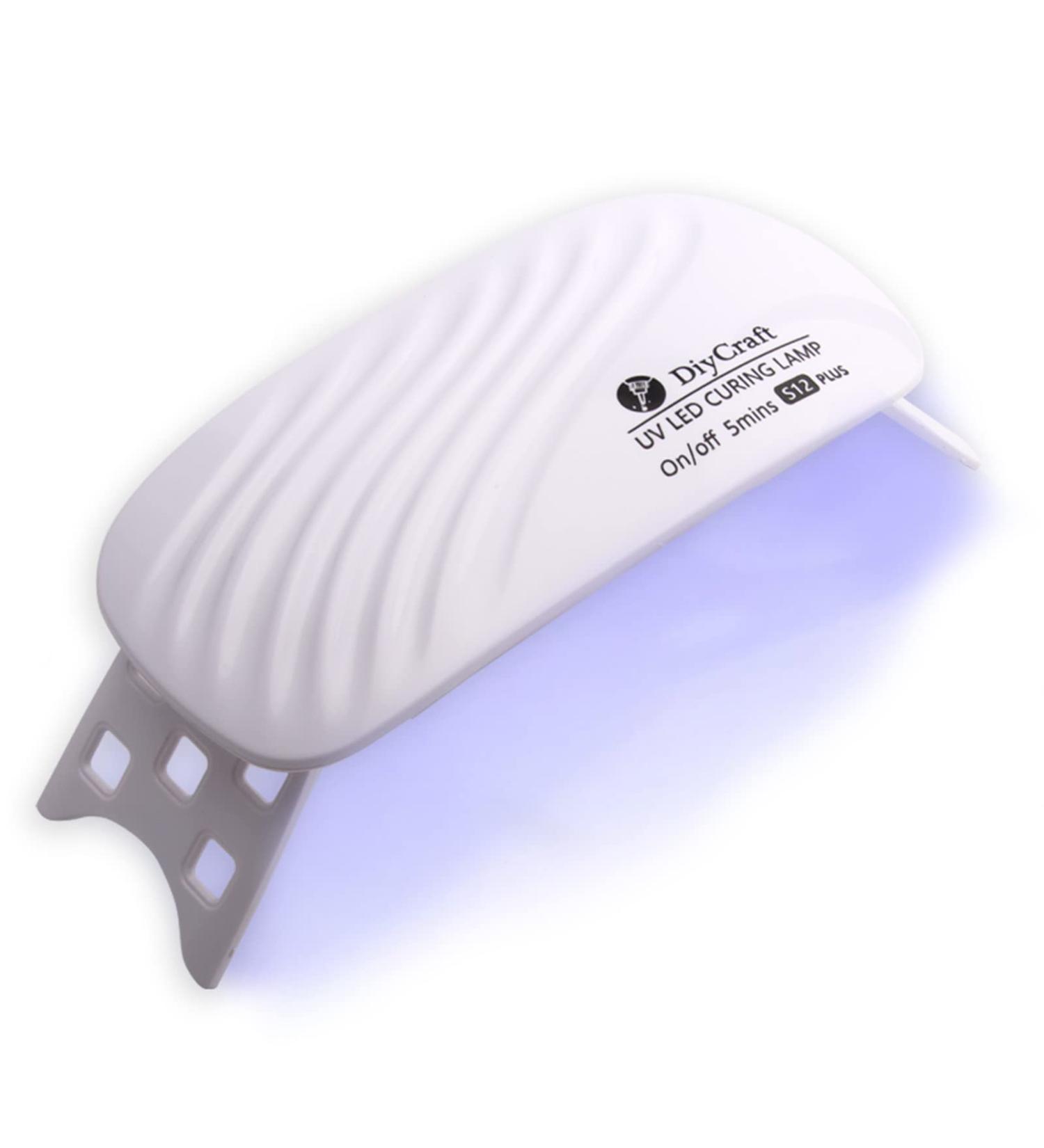 DIYcraft UV LED Curing Lamp - Professional Light for Art, Tumblers, Jewelry, Nail Gel - 5 Min On/Off Settings - Buy Online on GoSupps.com