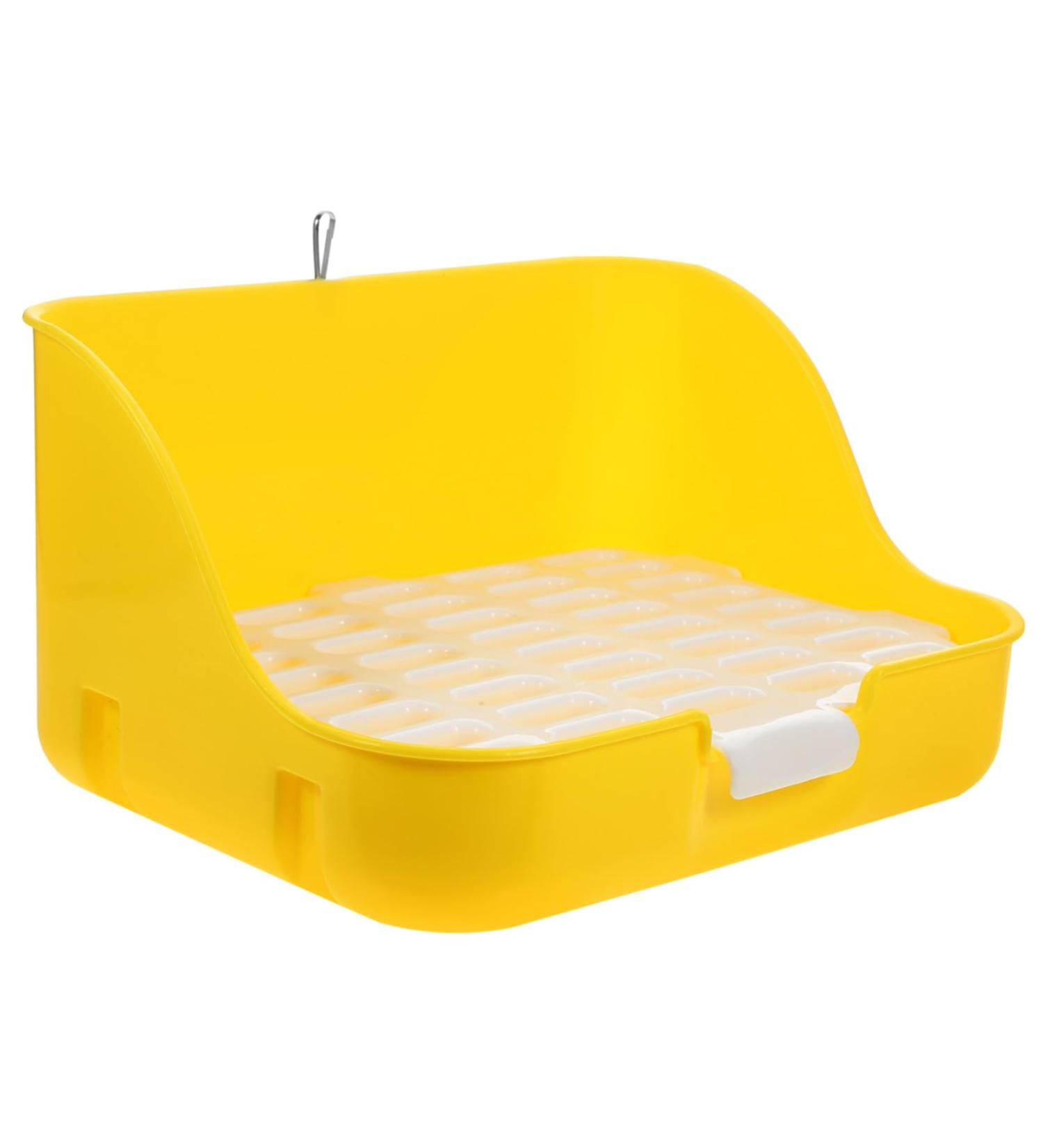 Happyyami Box Rabbit Toilet Rabbit Potty Pet Supply Pet Pee Toilet Pet Potty Bunny Toilet Small Pet Toilet Bunny Potty Little Pig Pee Toilet Pet Training Corner Pet Drawer Potty 28.5X23.5X15.5CM Yellow - Buy Online on GoSupps.com