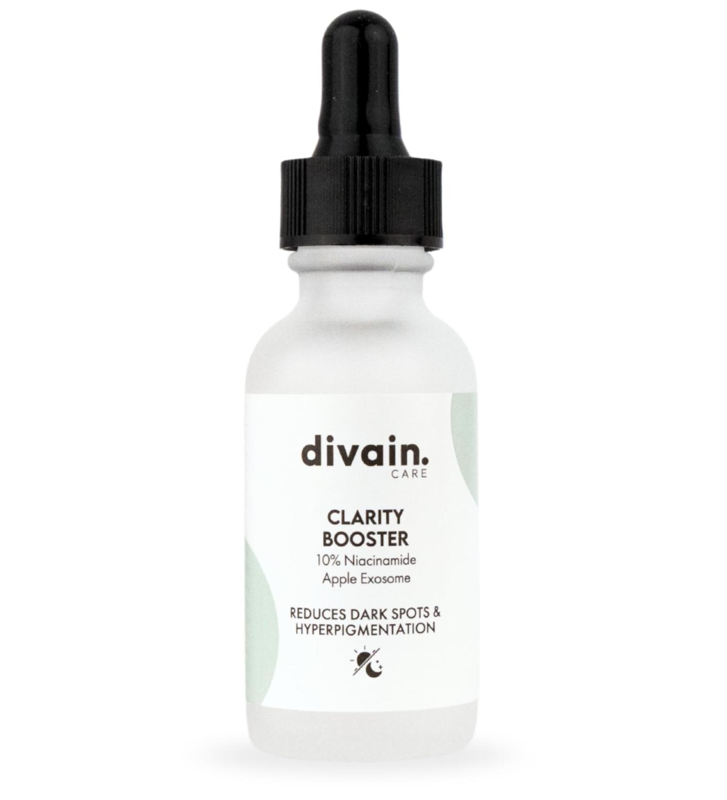S rum Visage D pigmentant 30ml et Anti-taches aux Exosomes de Pomme Niacinamide et Vitamine C | Vegan | Clarity Booster | divain.Care Clarity BOOSTER 30 ml | S rum concentr anti-taches avec 10 % de niacinamide + acide az la que + vitamine C | Teint unifor - Buy Online on GoSupps.com