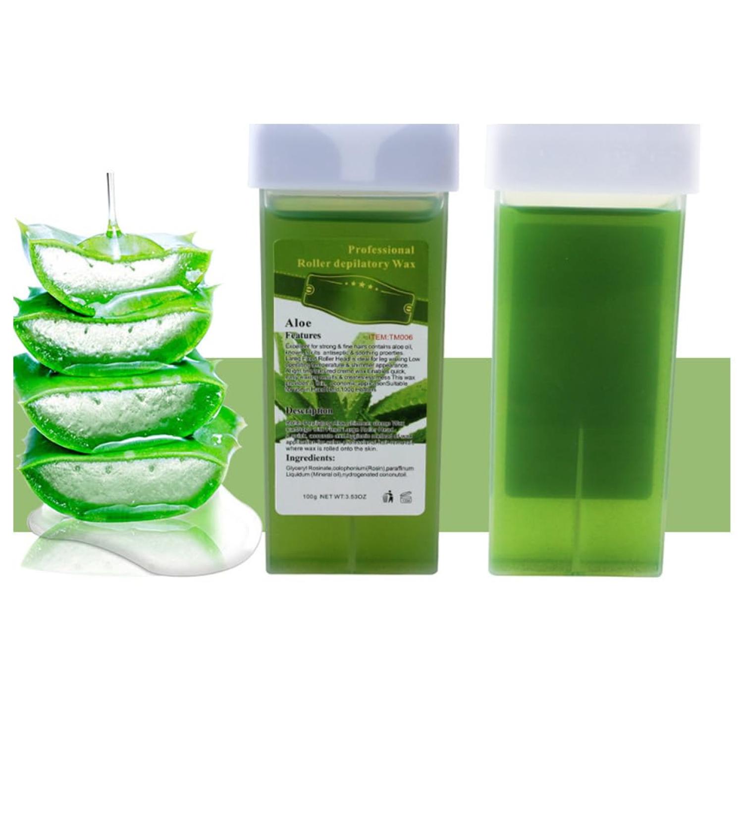  Fyearfly Roll-on Wax Cartridge 100g Hair Removal Wax Cartridge Hair Removal Cream Beeswax Roll-on Wax (Aloe vera) - Buy Online on GoSupps.com