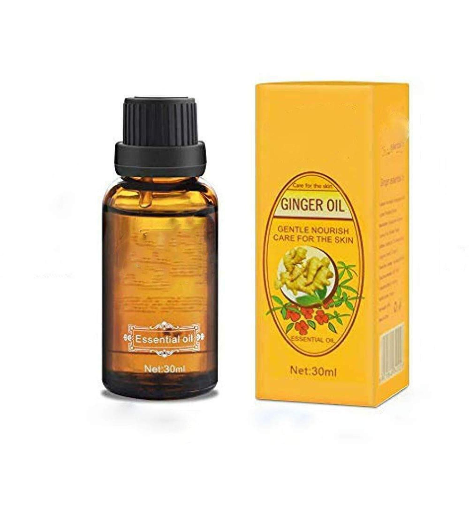 Buy Ginger Massage Essential Oil | 100% Pure Natural Body Firming & Lymphatic Drainage Spa Oil - 30ml - Buy Online on GoSupps.com